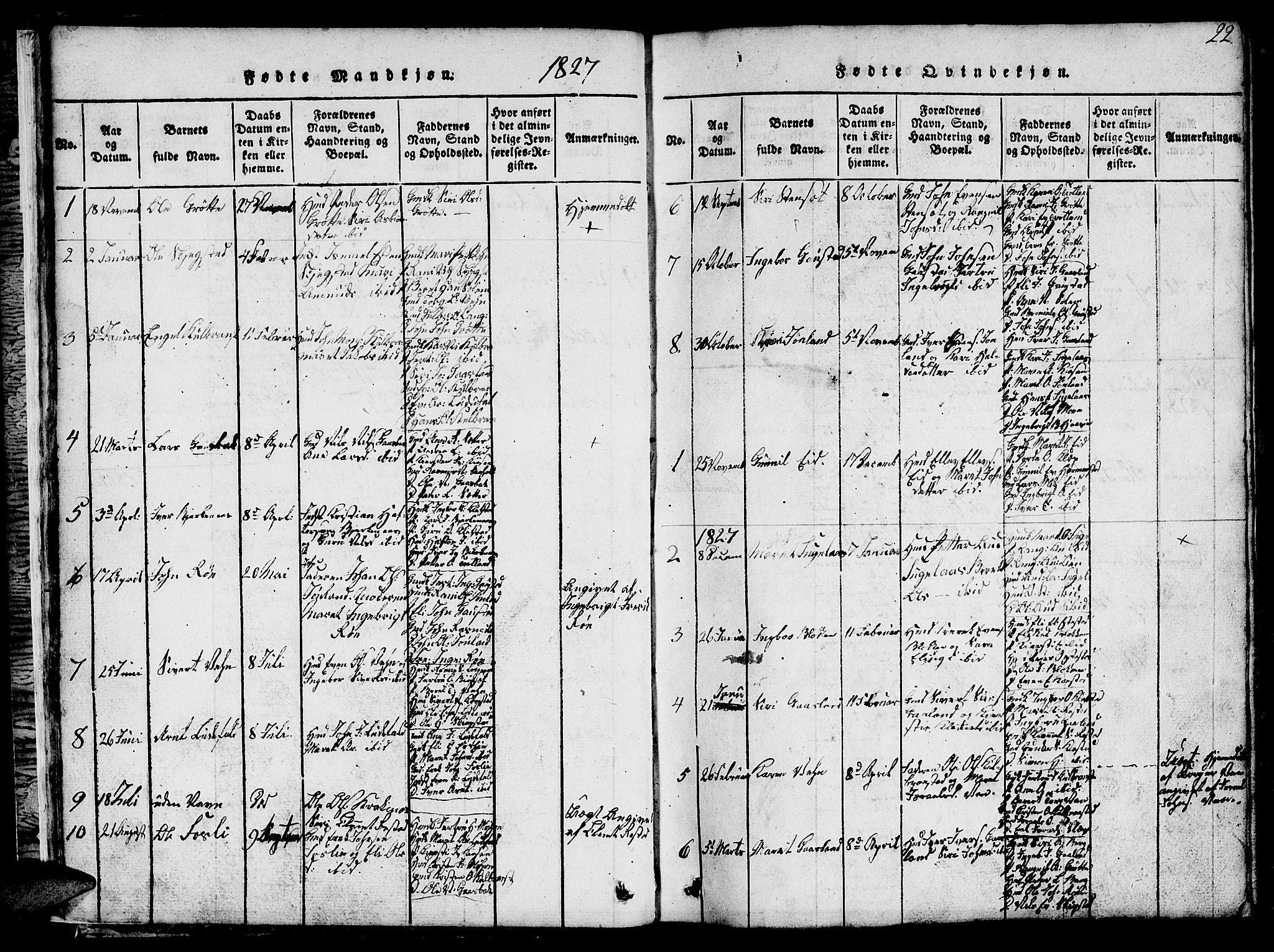 Ministerialprotokoller, klokkerbøker og fødselsregistre - Sør-Trøndelag, SAT/A-1456/694/L1130: Parish register (copy) no. 694C02, 1816-1857, p. 22