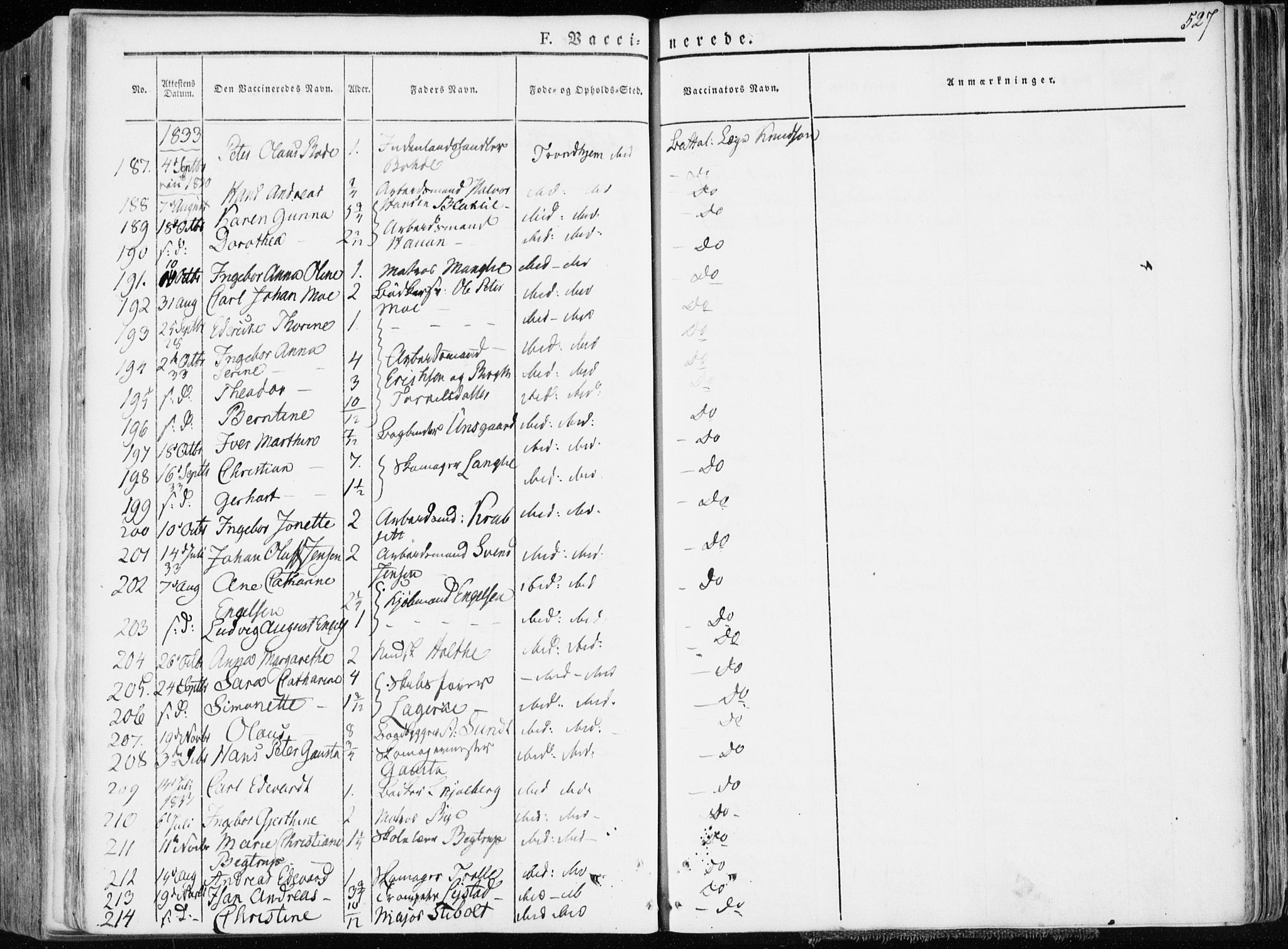 Ministerialprotokoller, klokkerbøker og fødselsregistre - Sør-Trøndelag, SAT/A-1456/601/L0047: Parish register (official) no. 601A15, 1831-1839, p. 527