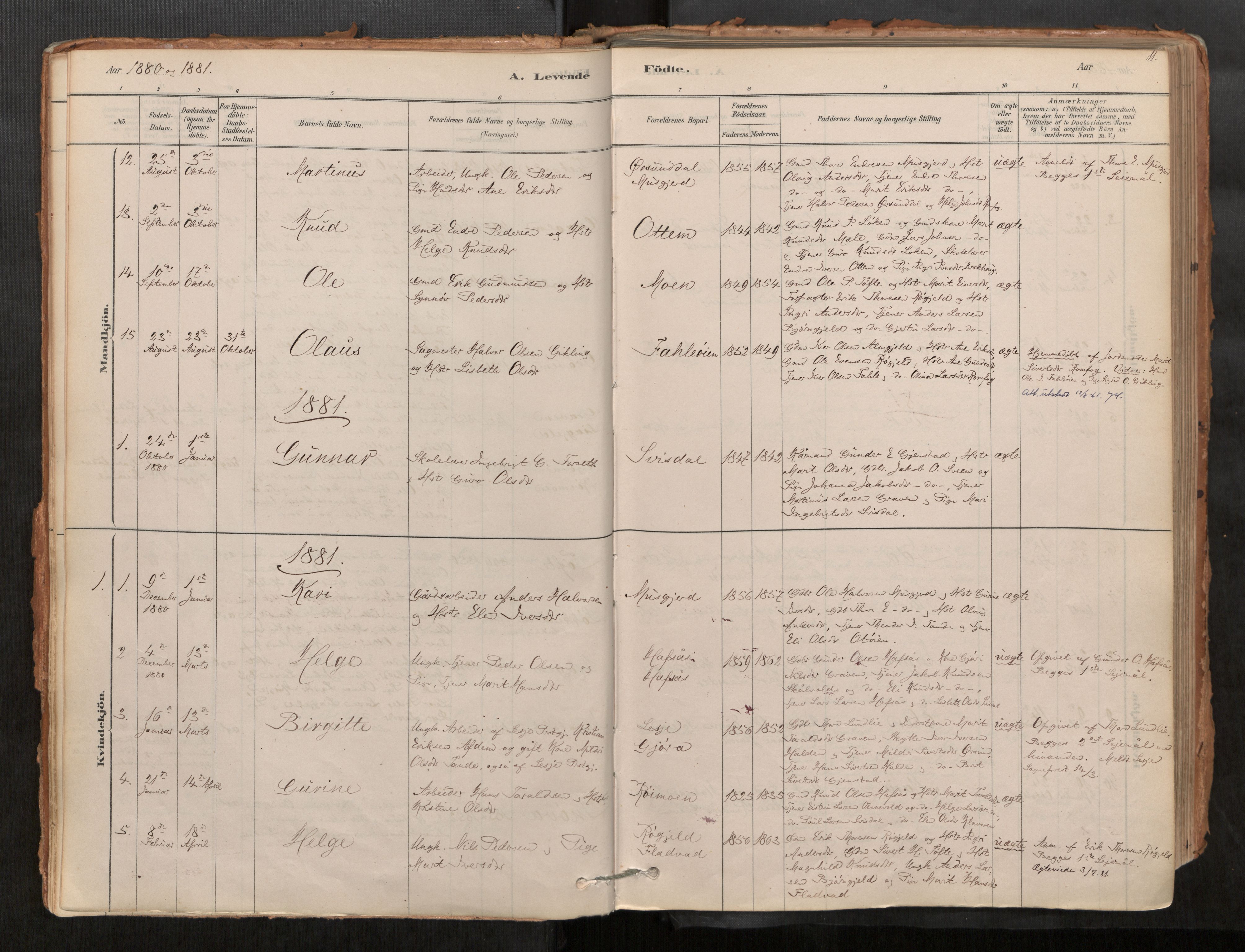 Sunndal sokneprestkontor, AV/SAT-A-1085/1/I/I1/I1a/L0001: Parish register (official) no. 1, 1877-1914, p. 11
