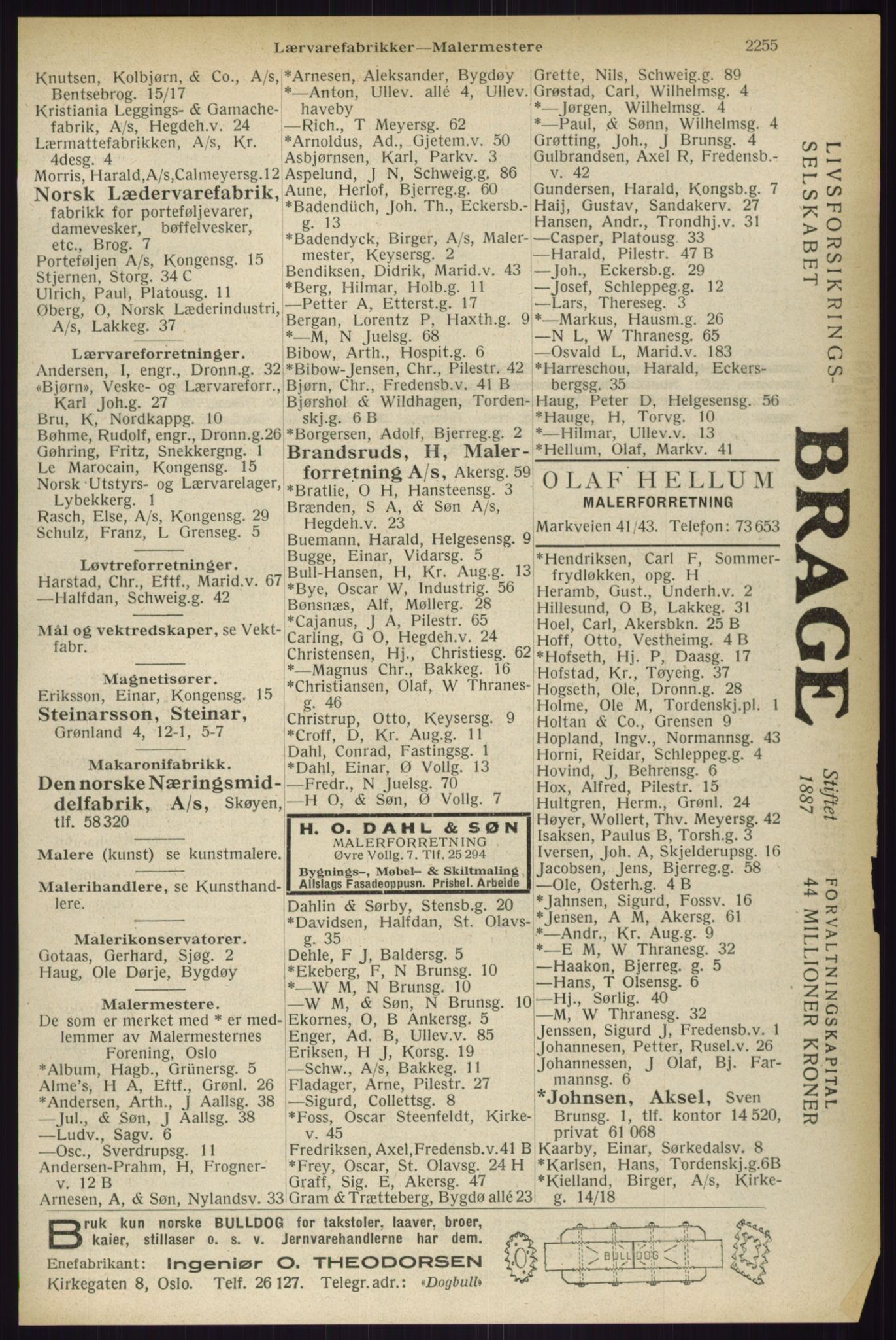 Kristiania/Oslo adressebok, PUBL/-, 1933, p. 2255