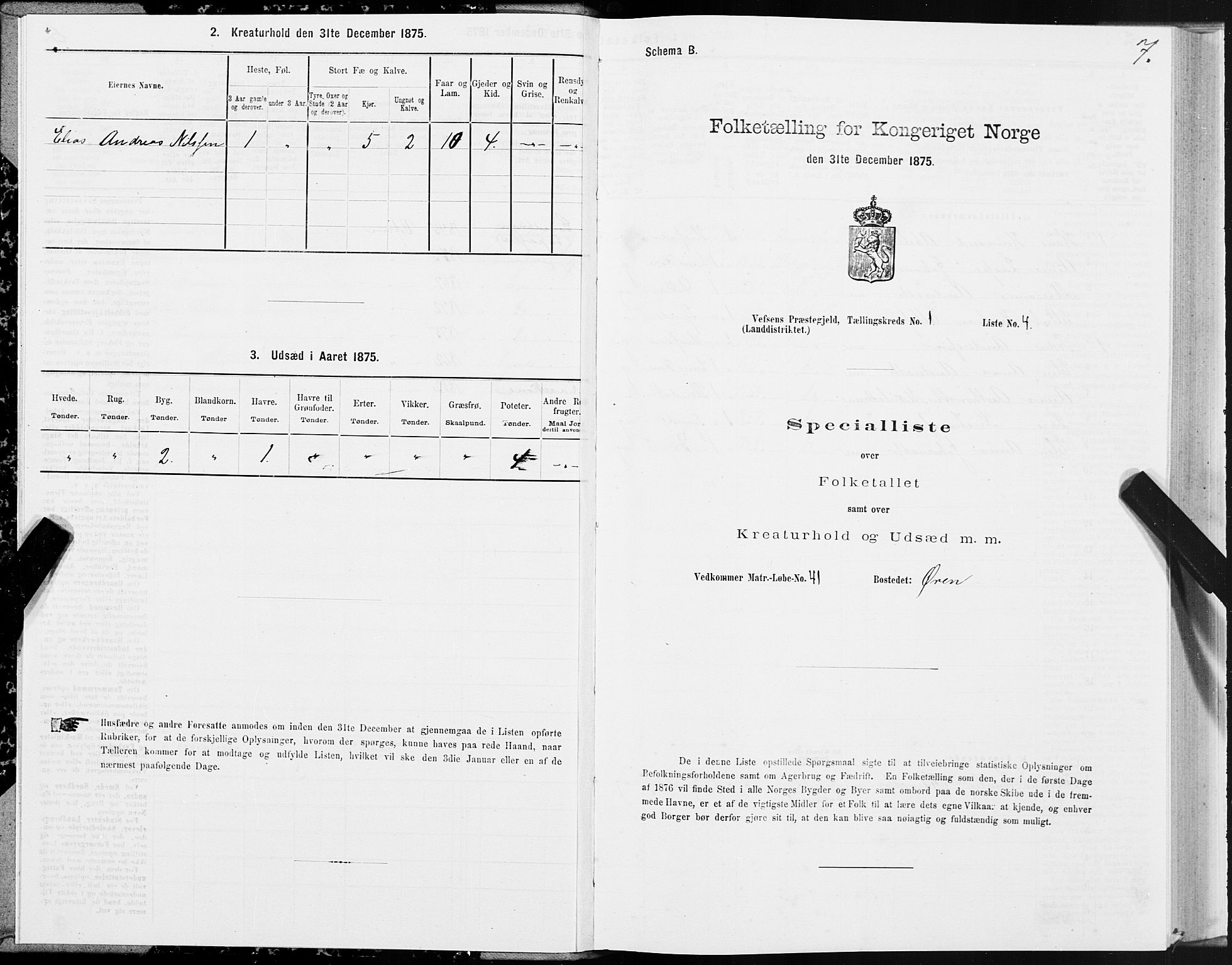 SAT, 1875 census for 1824L Vefsn/Vefsn, 1875, p. 1007