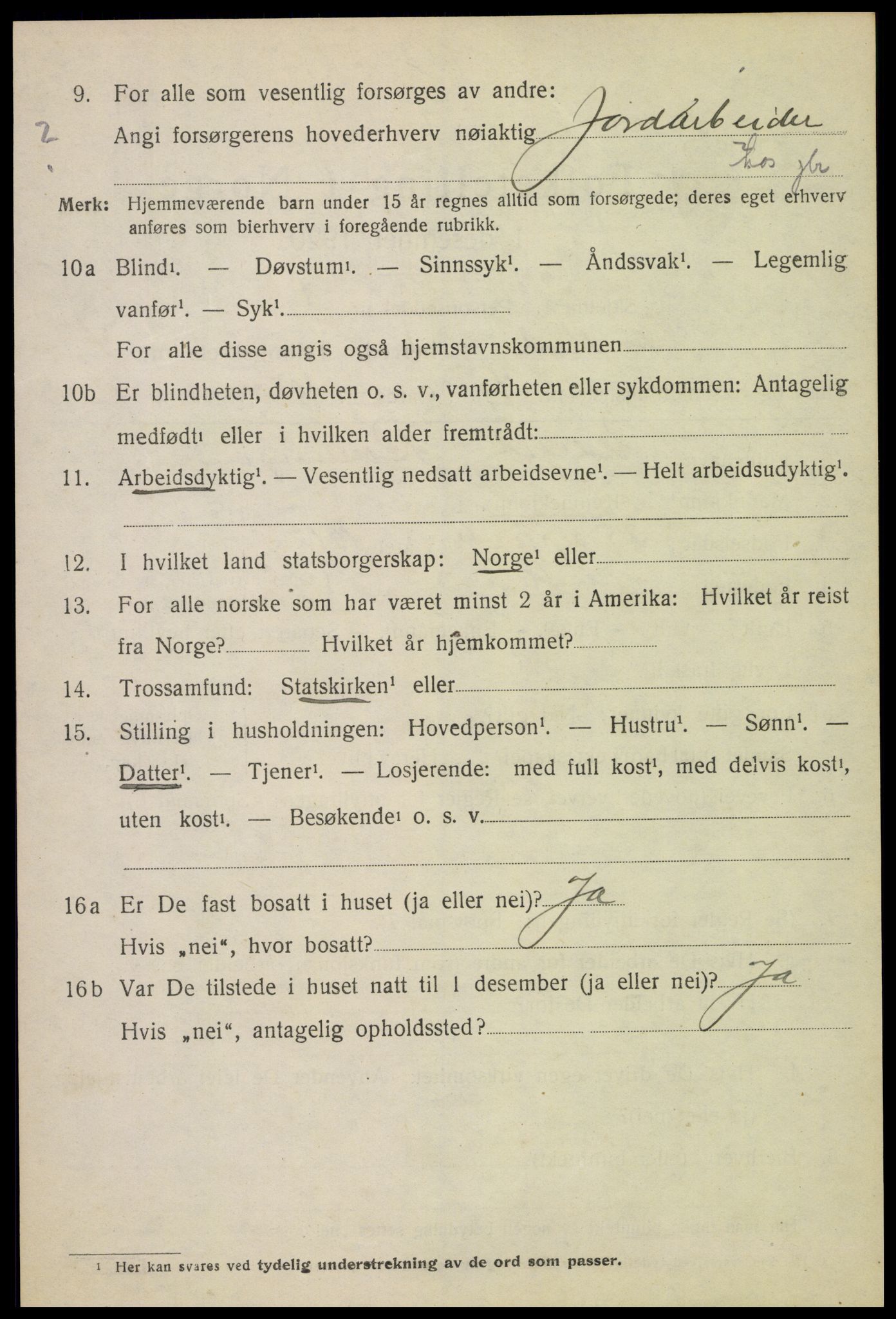 SAH, 1920 census for Nes (Hedmark), 1920, p. 6107