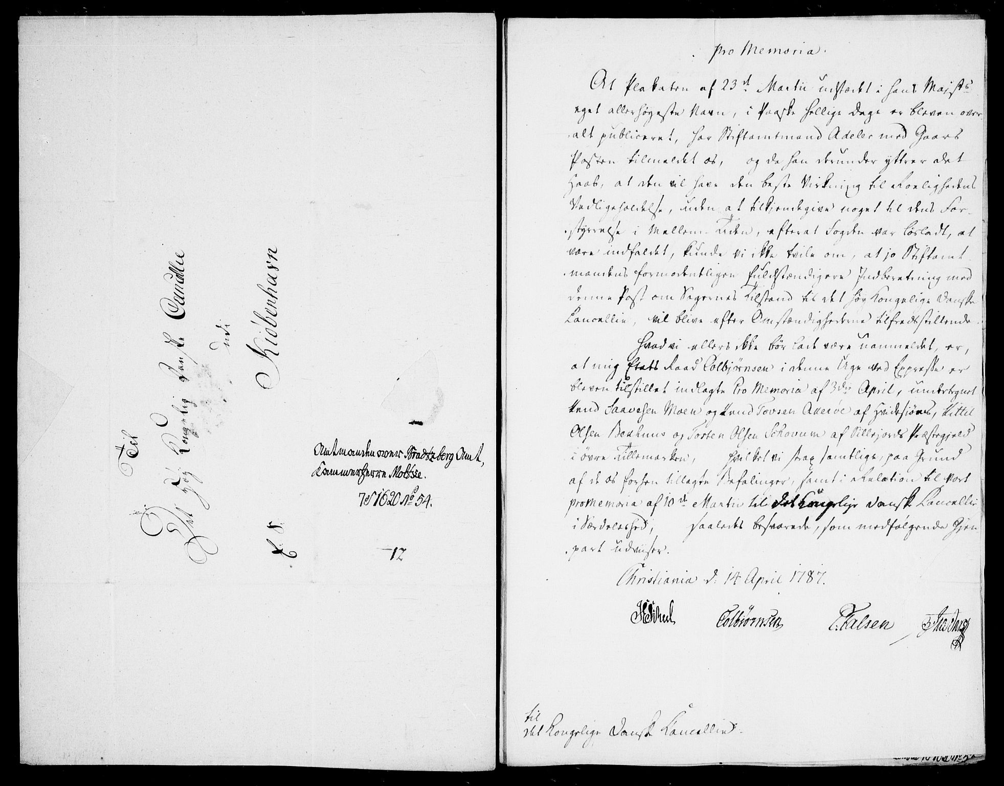 Danske Kanselli, Skapsaker, AV/RA-EA-4061/F/L0097: Skap 16, pakke 7 III, 1787, p. 37