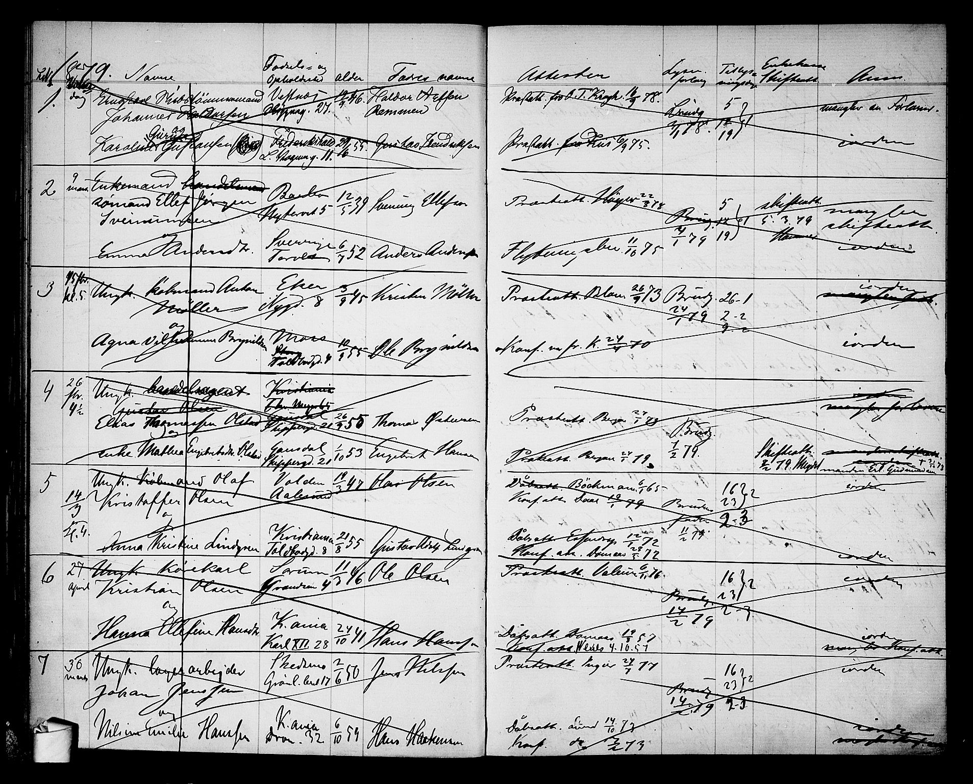 Oslo domkirke Kirkebøker, AV/SAO-A-10752/H/Ha/L0003: Banns register no. 3, 1870-1888