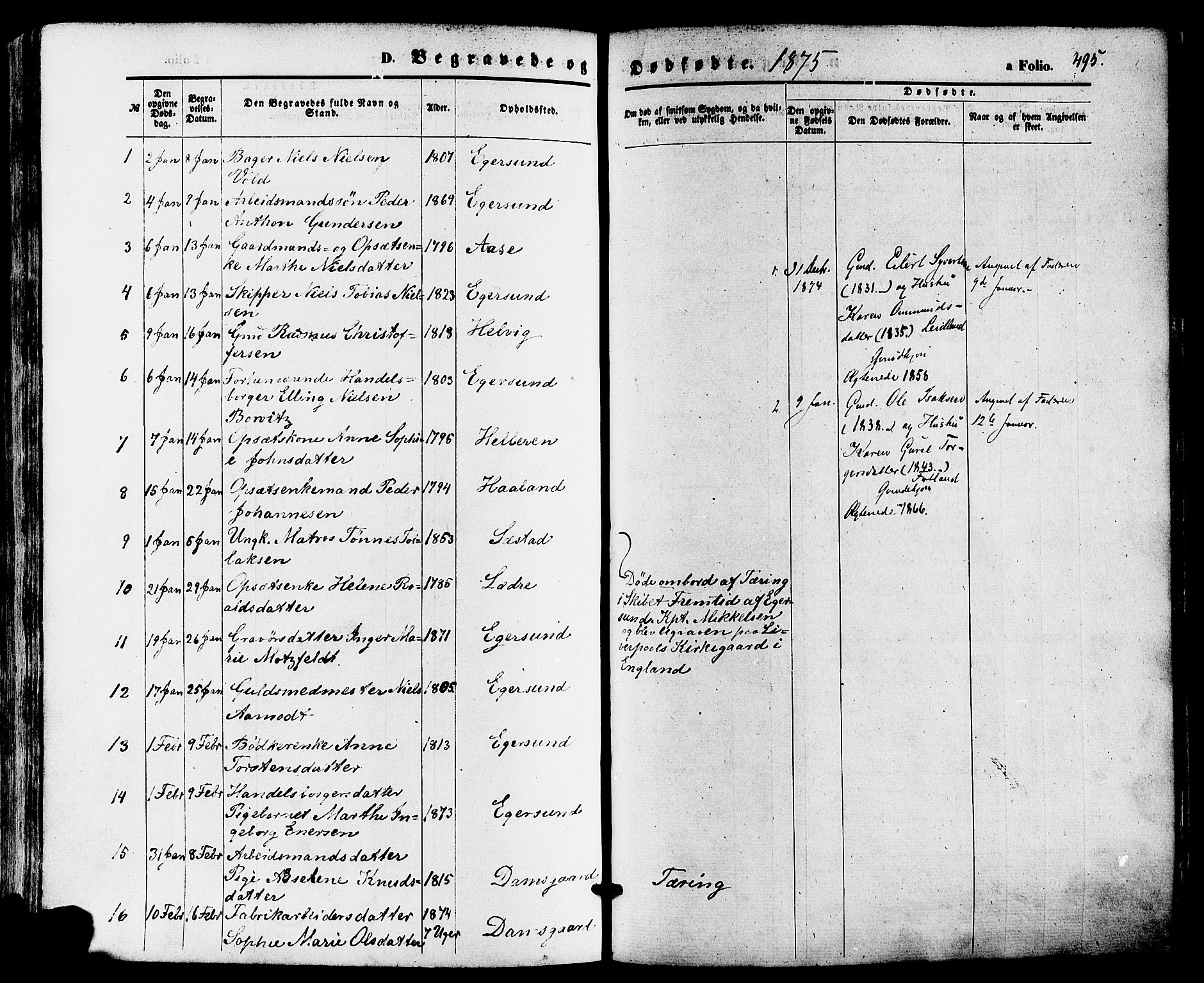 Eigersund sokneprestkontor, SAST/A-101807/S08/L0014: Parish register (official) no. A 13, 1866-1878, p. 495