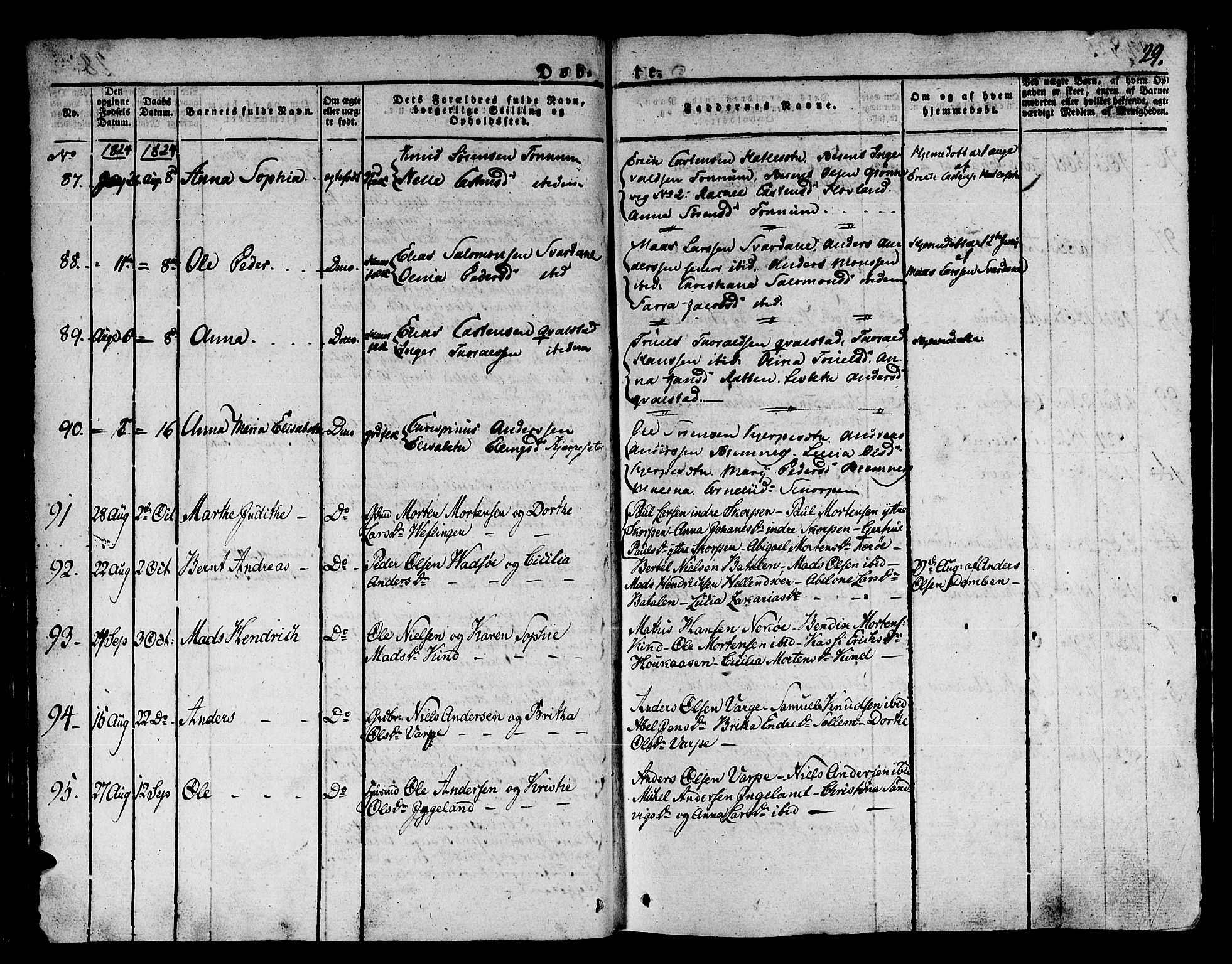 Kinn sokneprestembete, SAB/A-80801/H/Haa/Haaa/L0004/0001: Parish register (official) no. A 4I, 1822-1840, p. 29