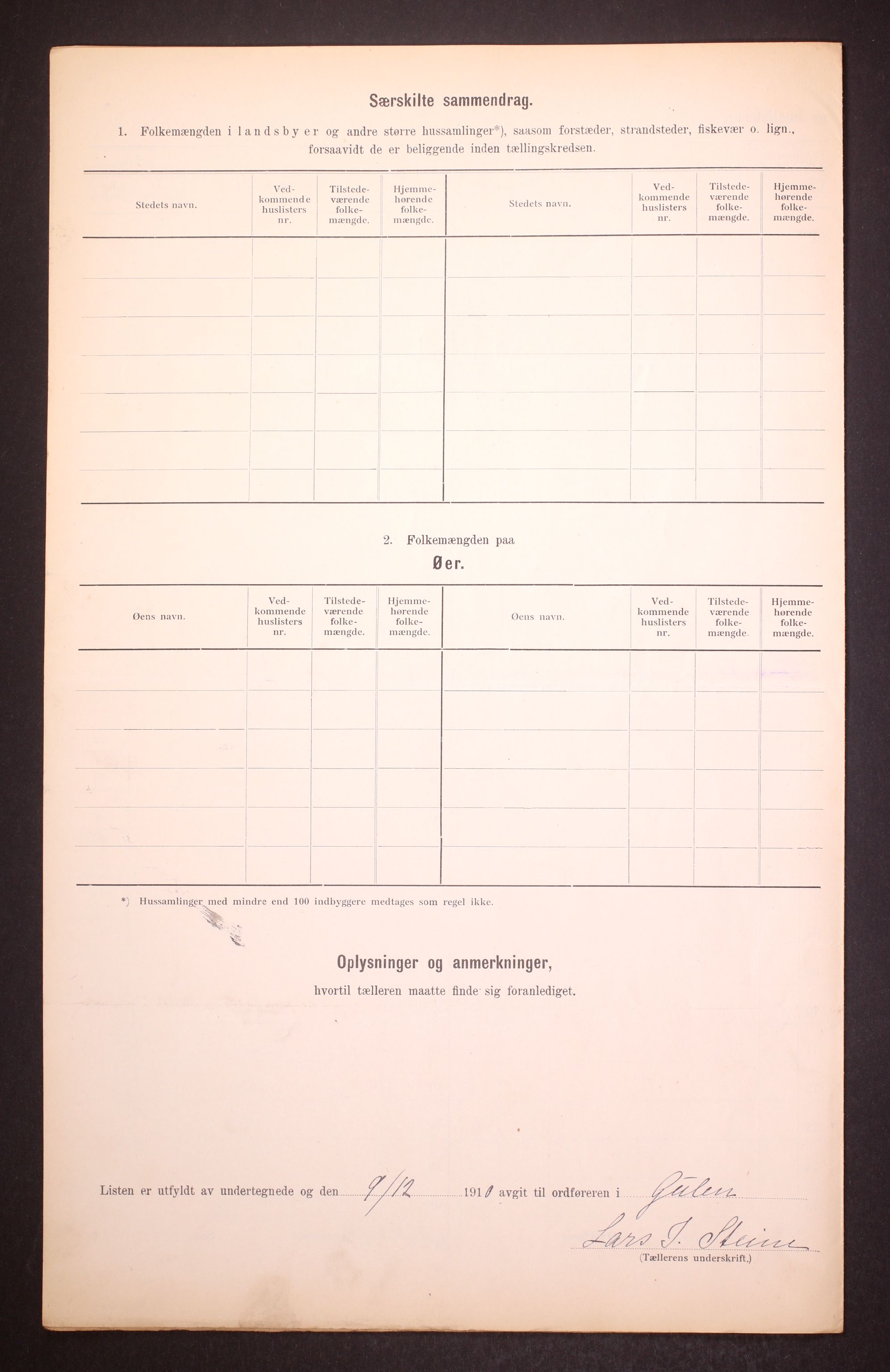 RA, 1910 census for Gulen, 1910, p. 24