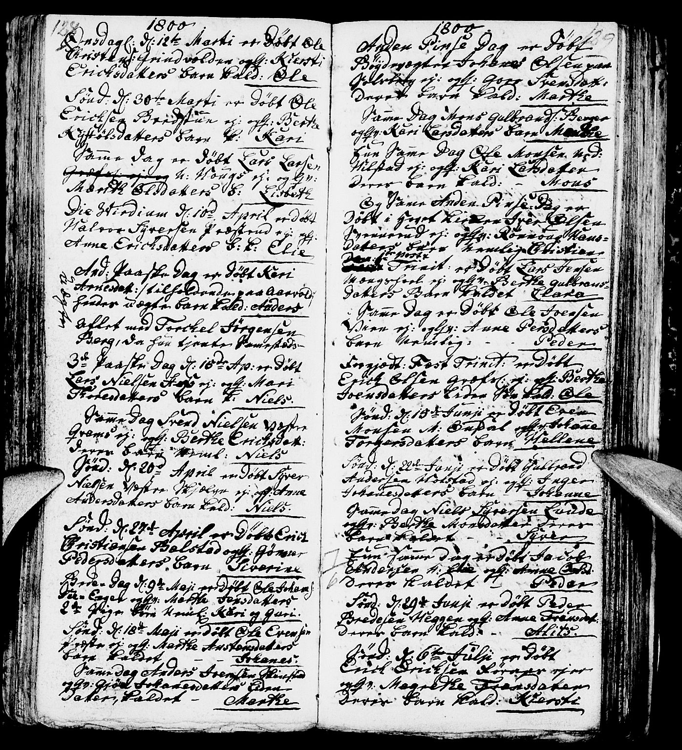 Nes prestekontor, Hedmark, AV/SAH-PREST-020/L/La/L0002: Parish register (copy) no. 2, 1785-1813, p. 128-129