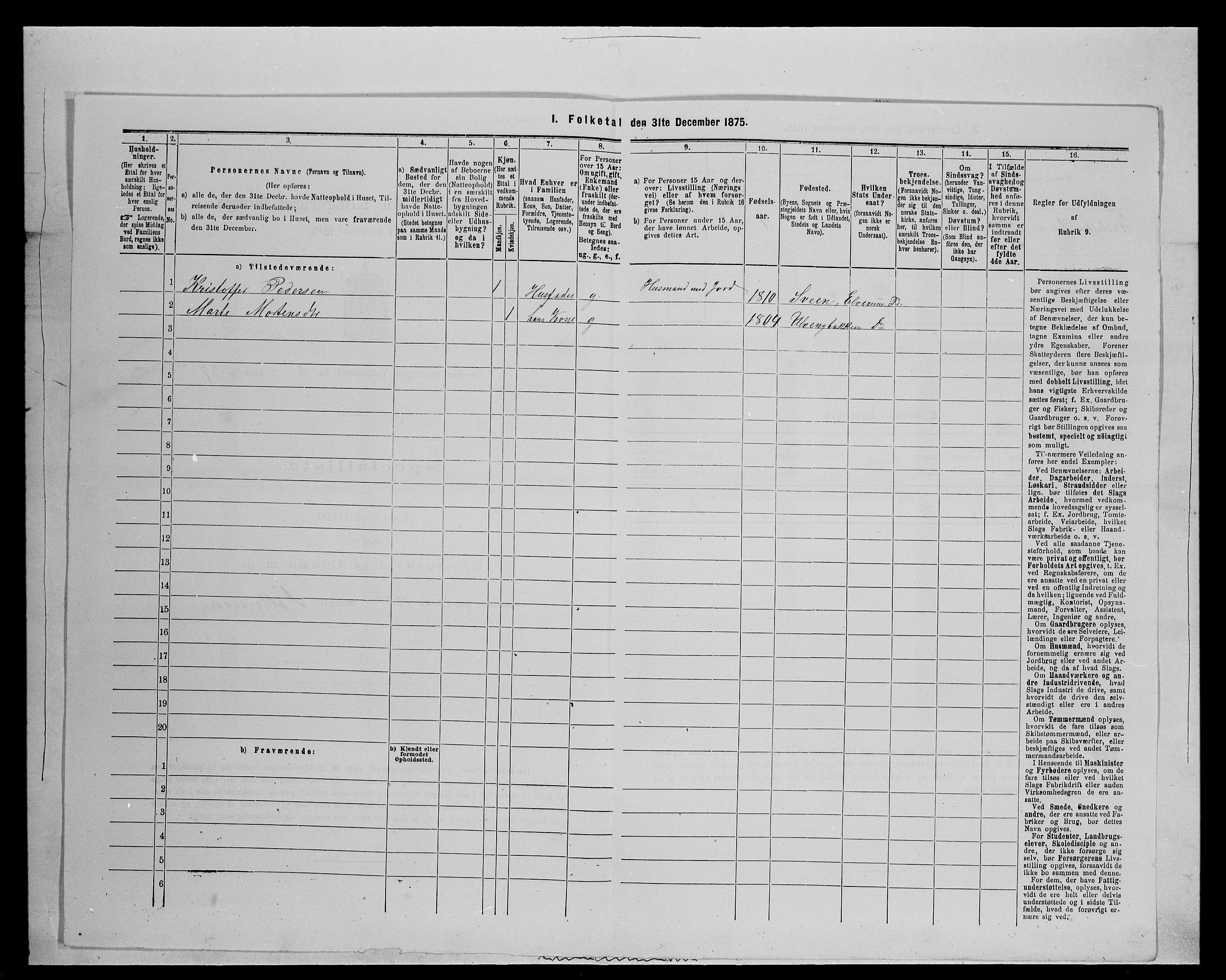 SAH, 1875 census for 0427P Elverum, 1875, p. 550