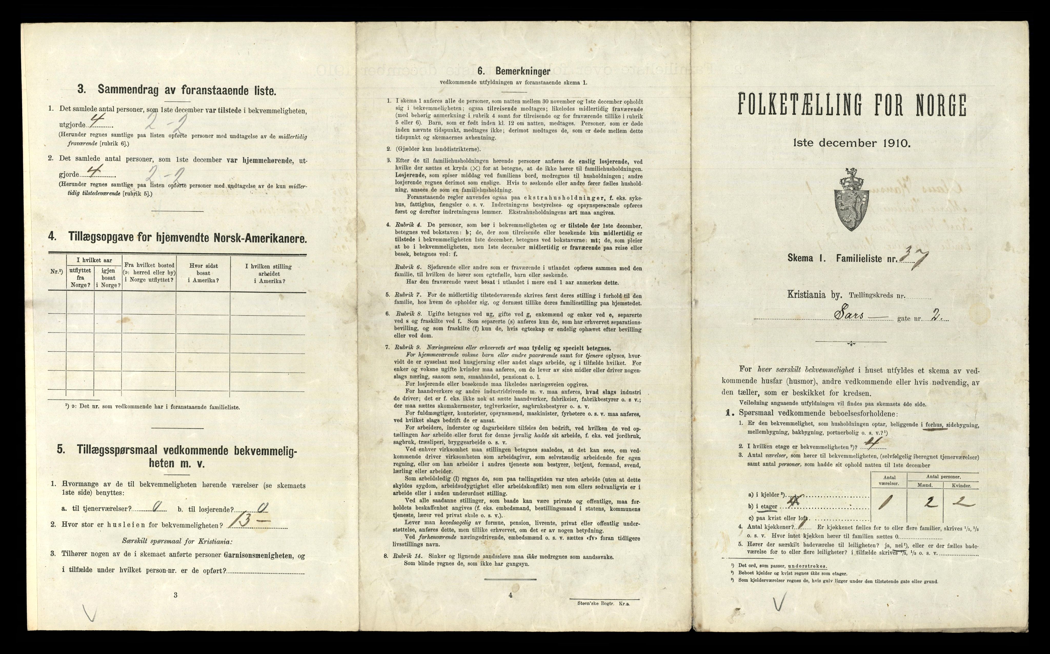 RA, 1910 census for Kristiania, 1910, p. 85283