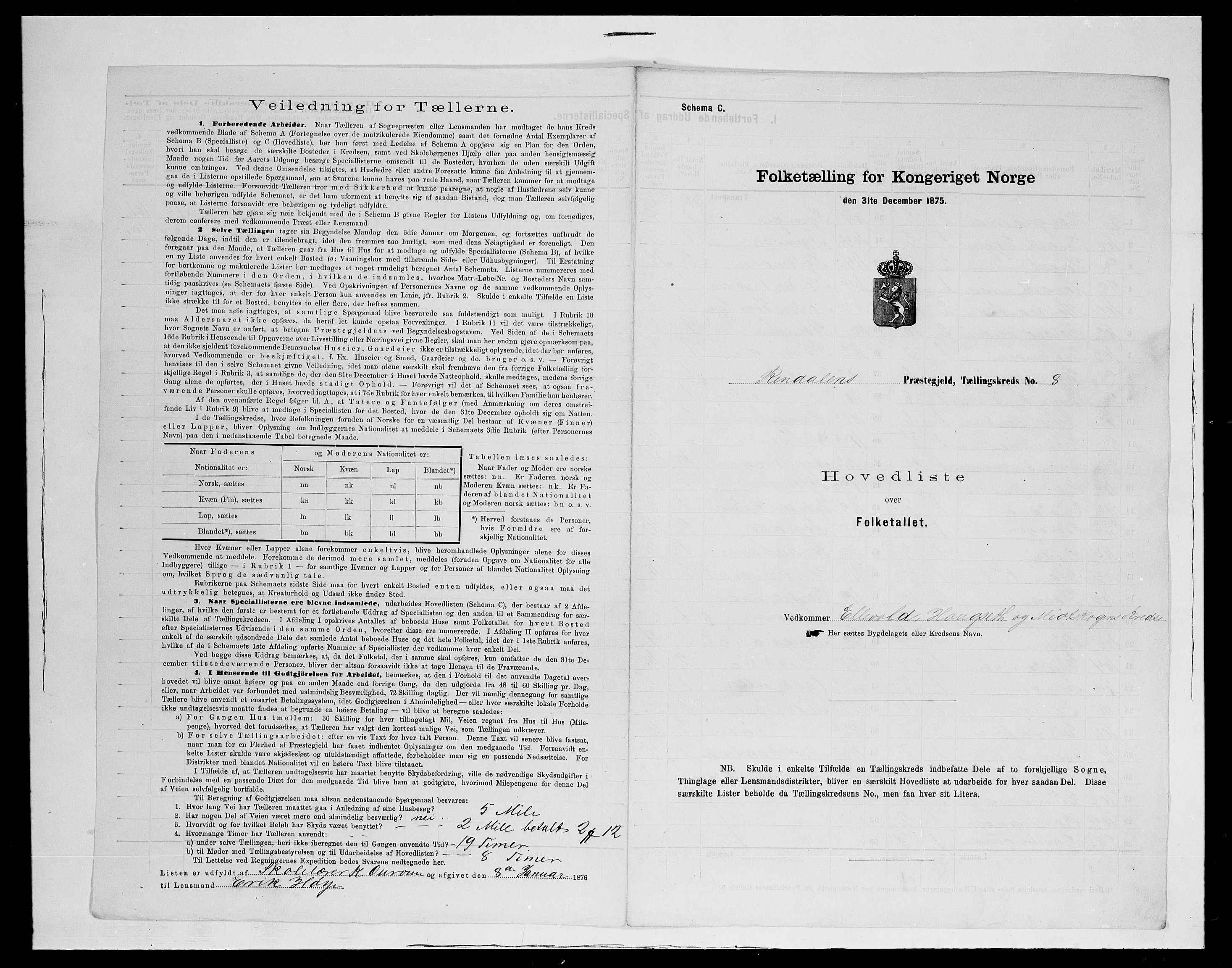 SAH, 1875 census for 0432P Rendalen, 1875, p. 38