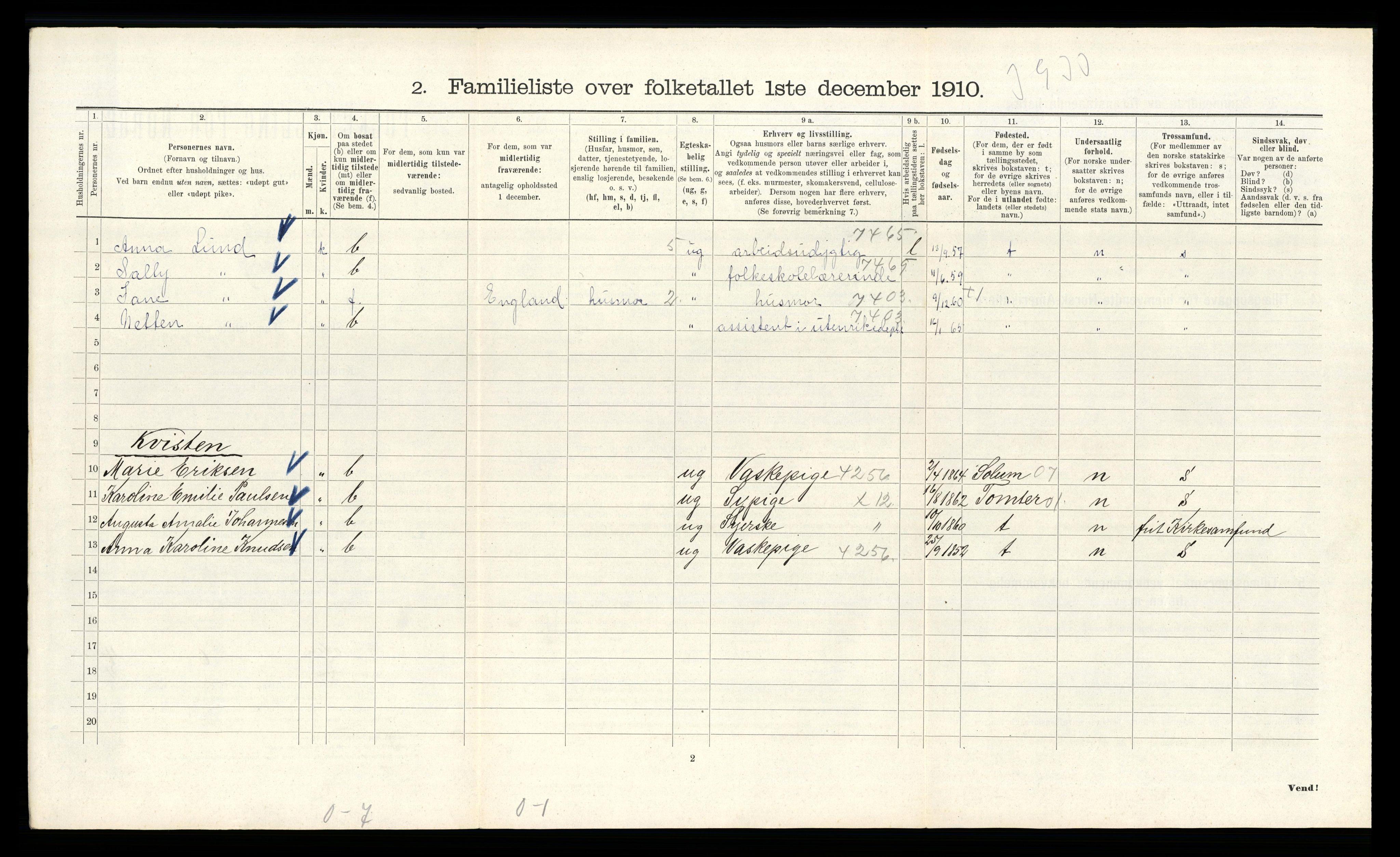 RA, 1910 census for Kristiania, 1910, p. 27634