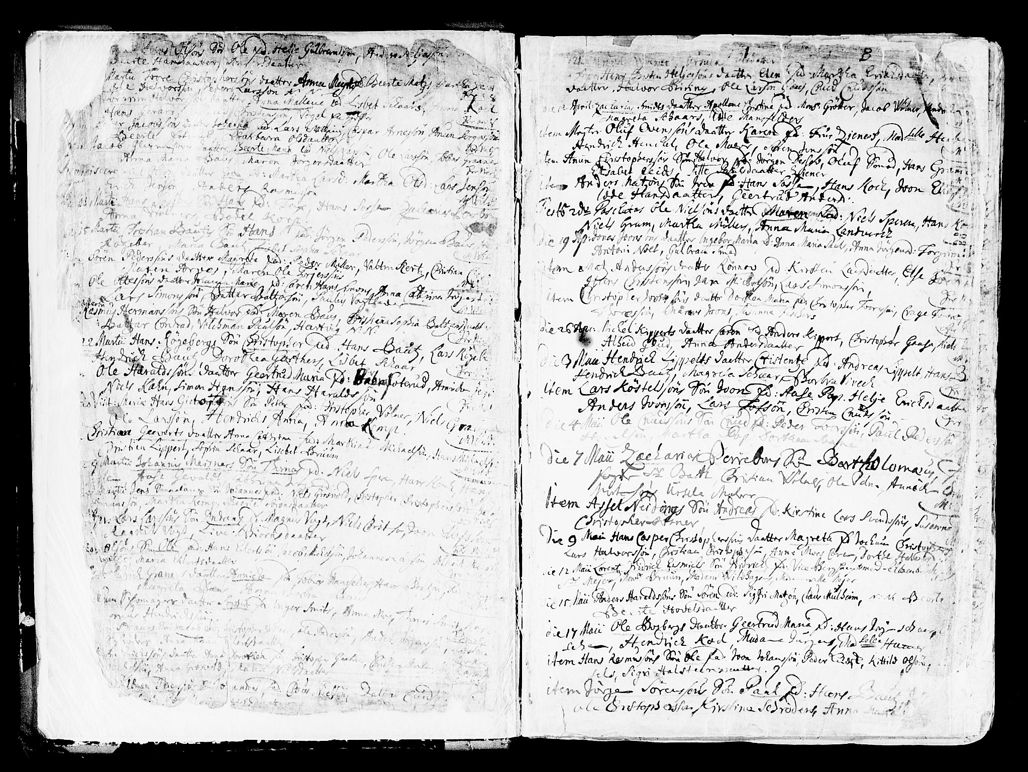 Kongsberg kirkebøker, AV/SAKO-A-22/F/Fa/L0002: Parish register (official) no. I 2, 1721-1743, p. 2-3