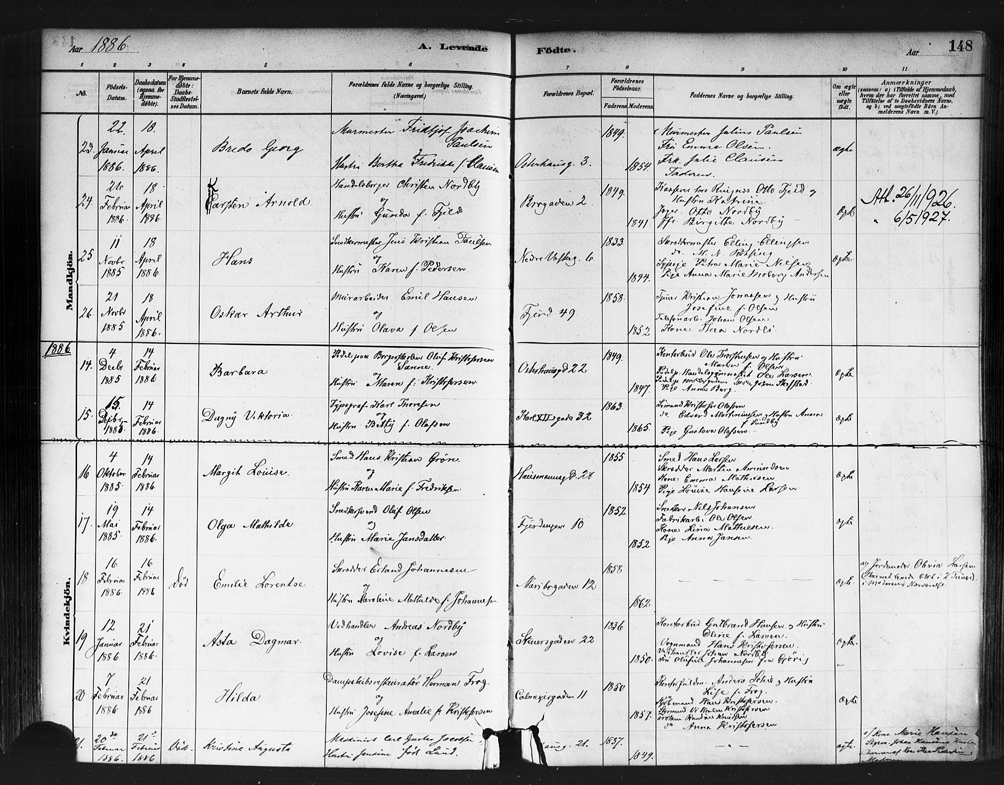 Jakob prestekontor Kirkebøker, AV/SAO-A-10850/F/Fa/L0003: Parish register (official) no. 3, 1880-1895, p. 148