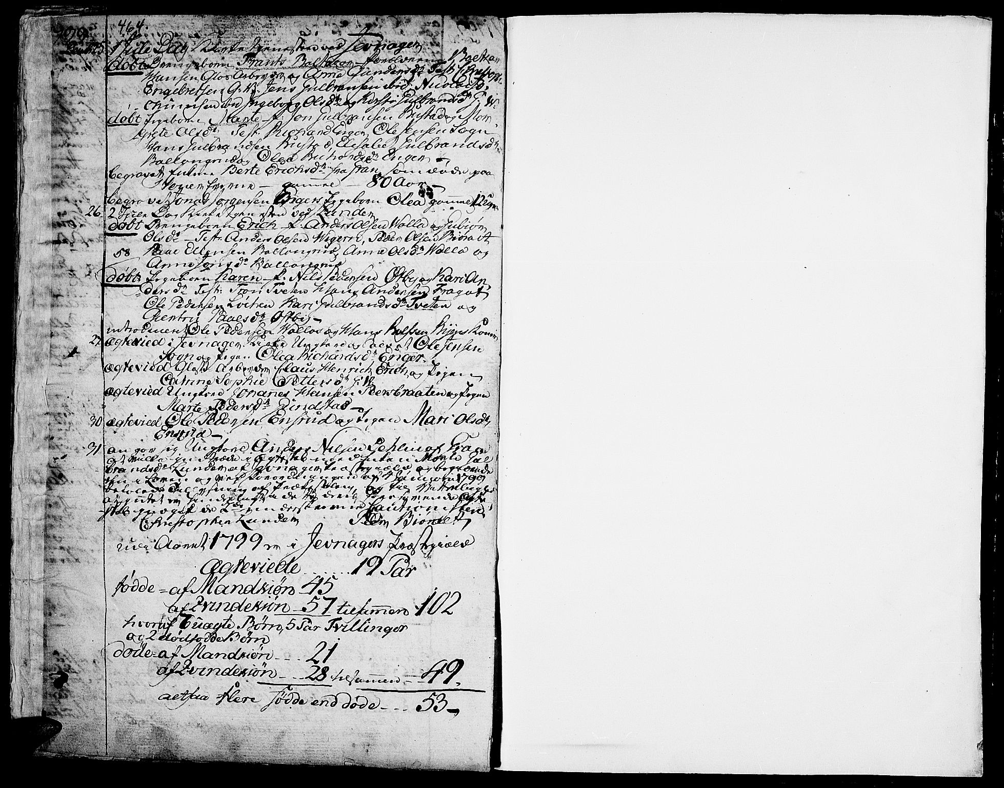 Jevnaker prestekontor, SAH/PREST-116/H/Ha/Haa/L0003: Parish register (official) no. 3, 1752-1799, p. 464-465