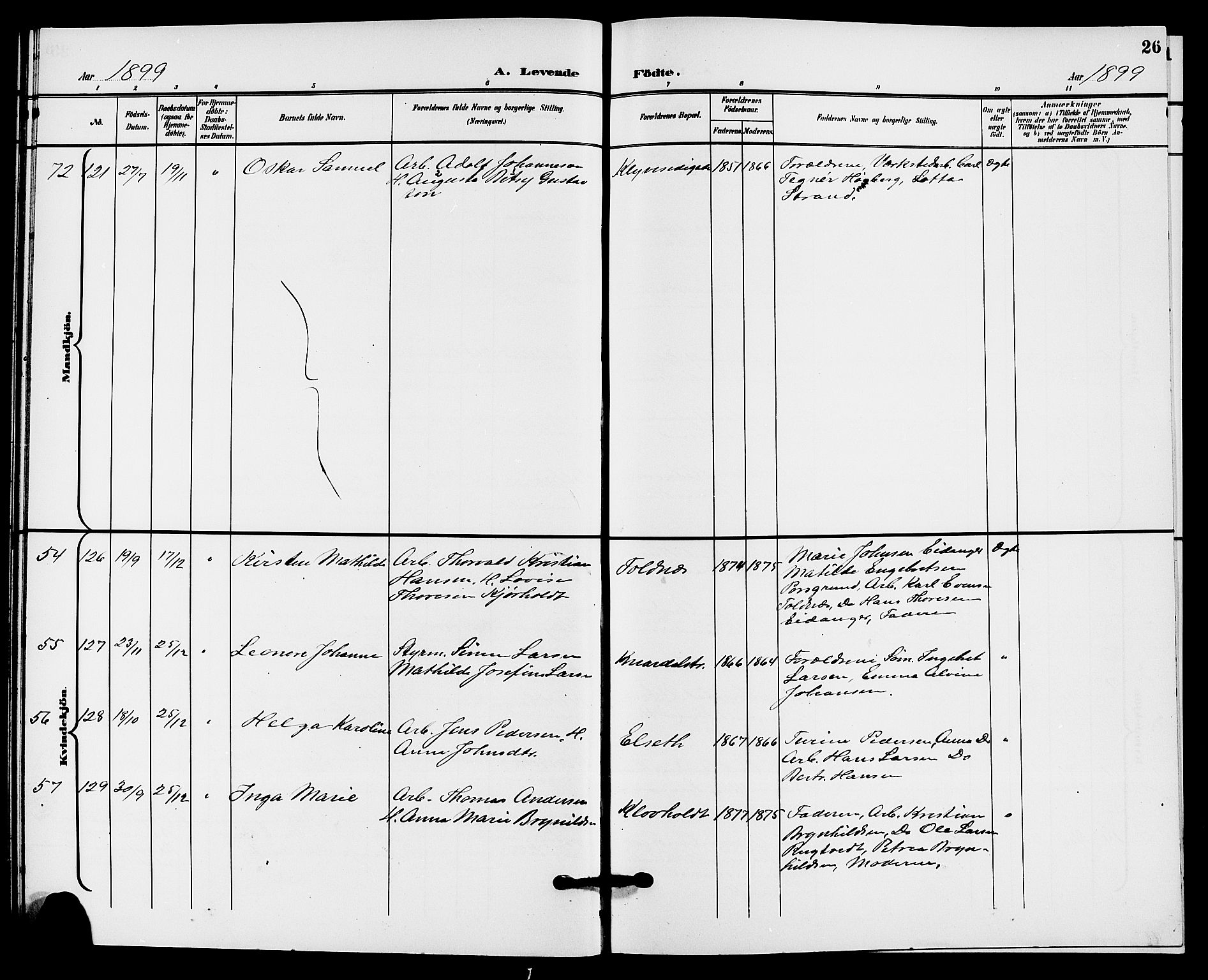 Solum kirkebøker, SAKO/A-306/G/Ga/L0008: Parish register (copy) no. I 8, 1898-1909, p. 26