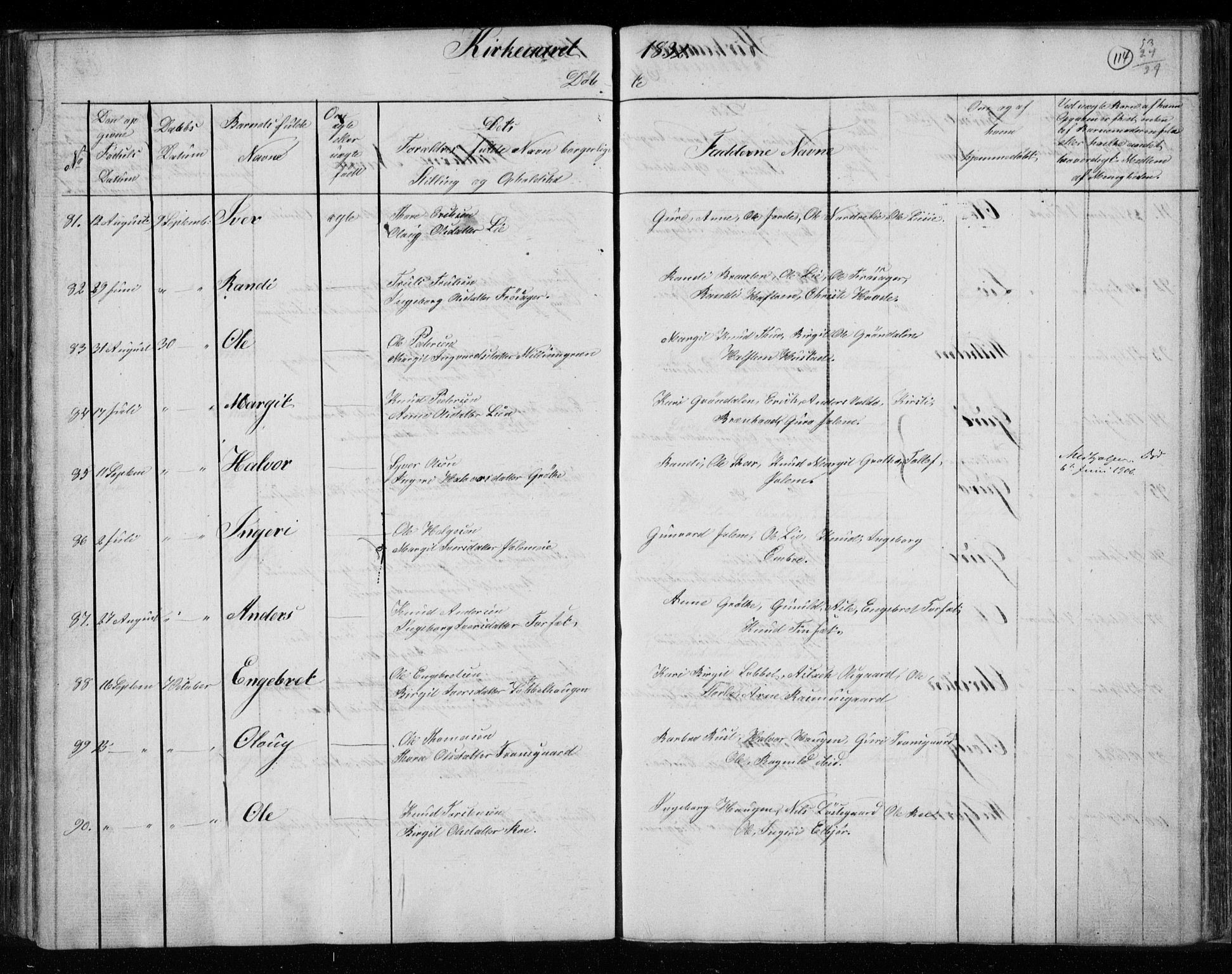 Gol kirkebøker, AV/SAKO-A-226/F/Fa/L0001: Parish register (official) no. I 1, 1821-1837, p. 114