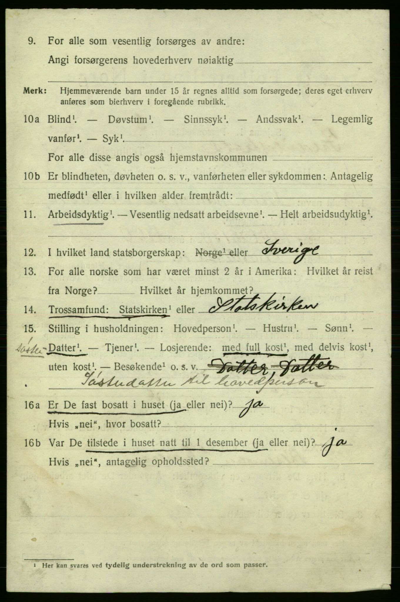 SAO, 1920 census for Fredrikshald, 1920, p. 16330