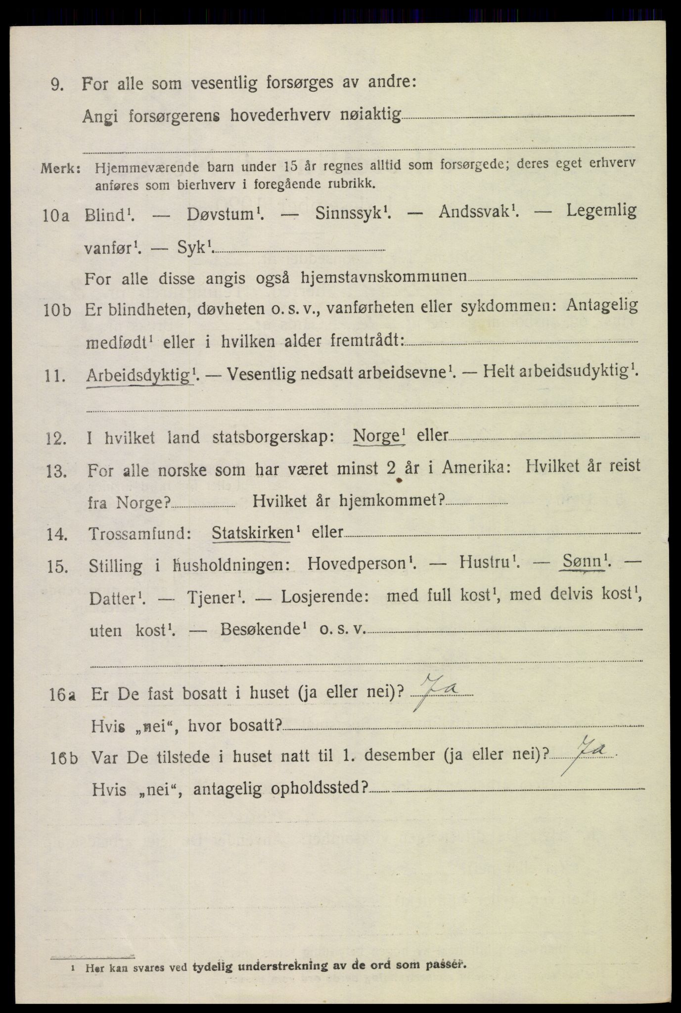 SAH, 1920 census for Vardal, 1920, p. 2848