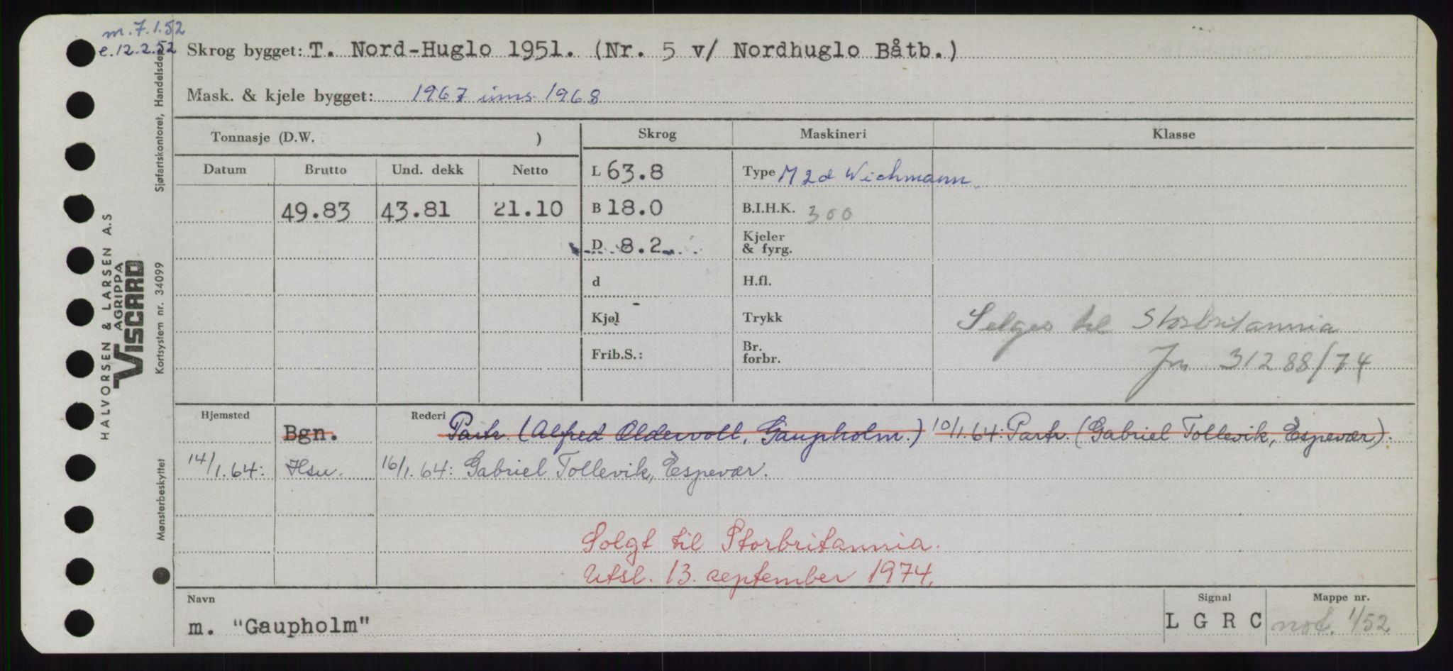 Sjøfartsdirektoratet med forløpere, Skipsmålingen, RA/S-1627/H/Hd/L0012: Fartøy, G-Glø, p. 117