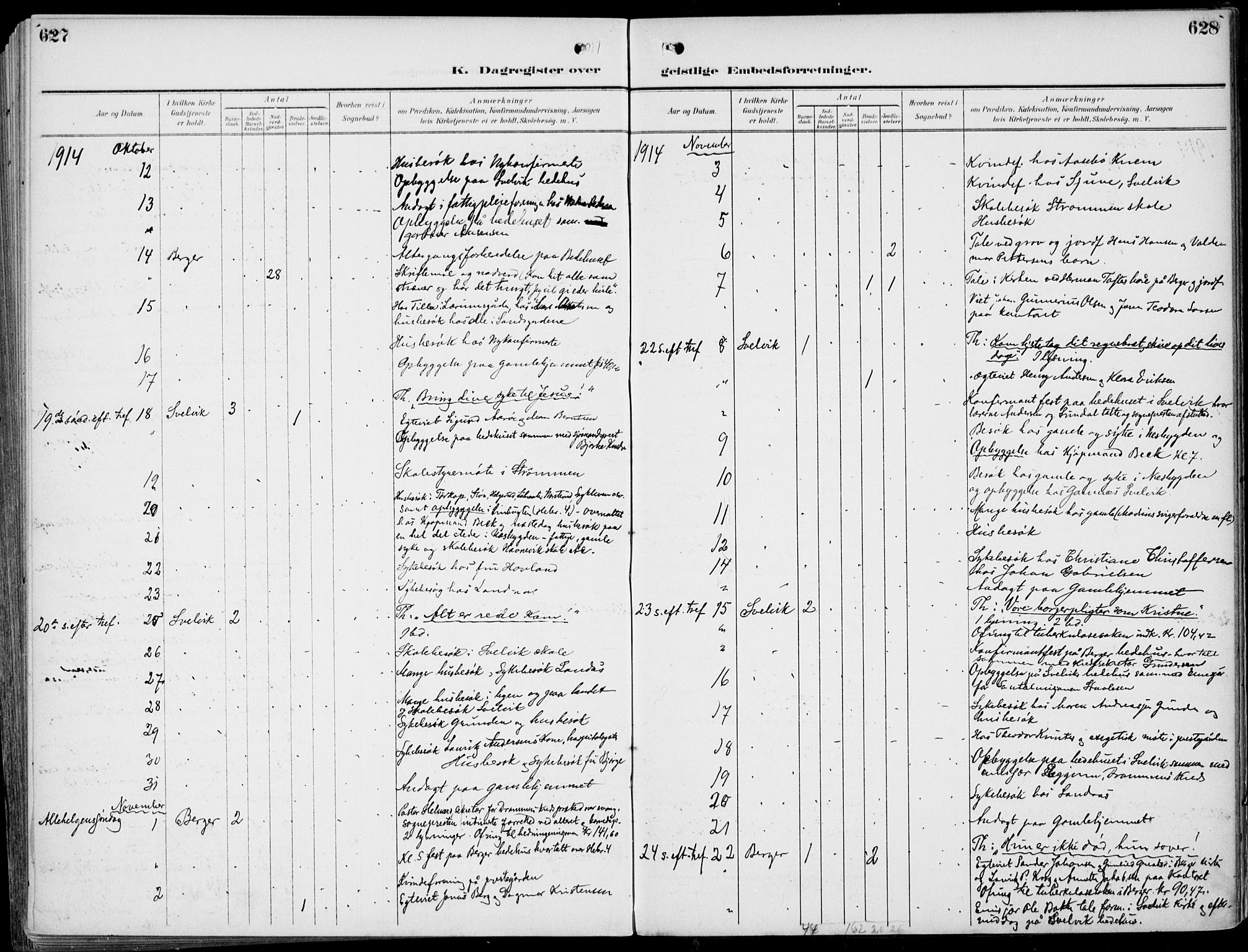 Strømm kirkebøker, AV/SAKO-A-322/F/Fb/L0002: Parish register (official) no. II 2, 1900-1919, p. 627-628