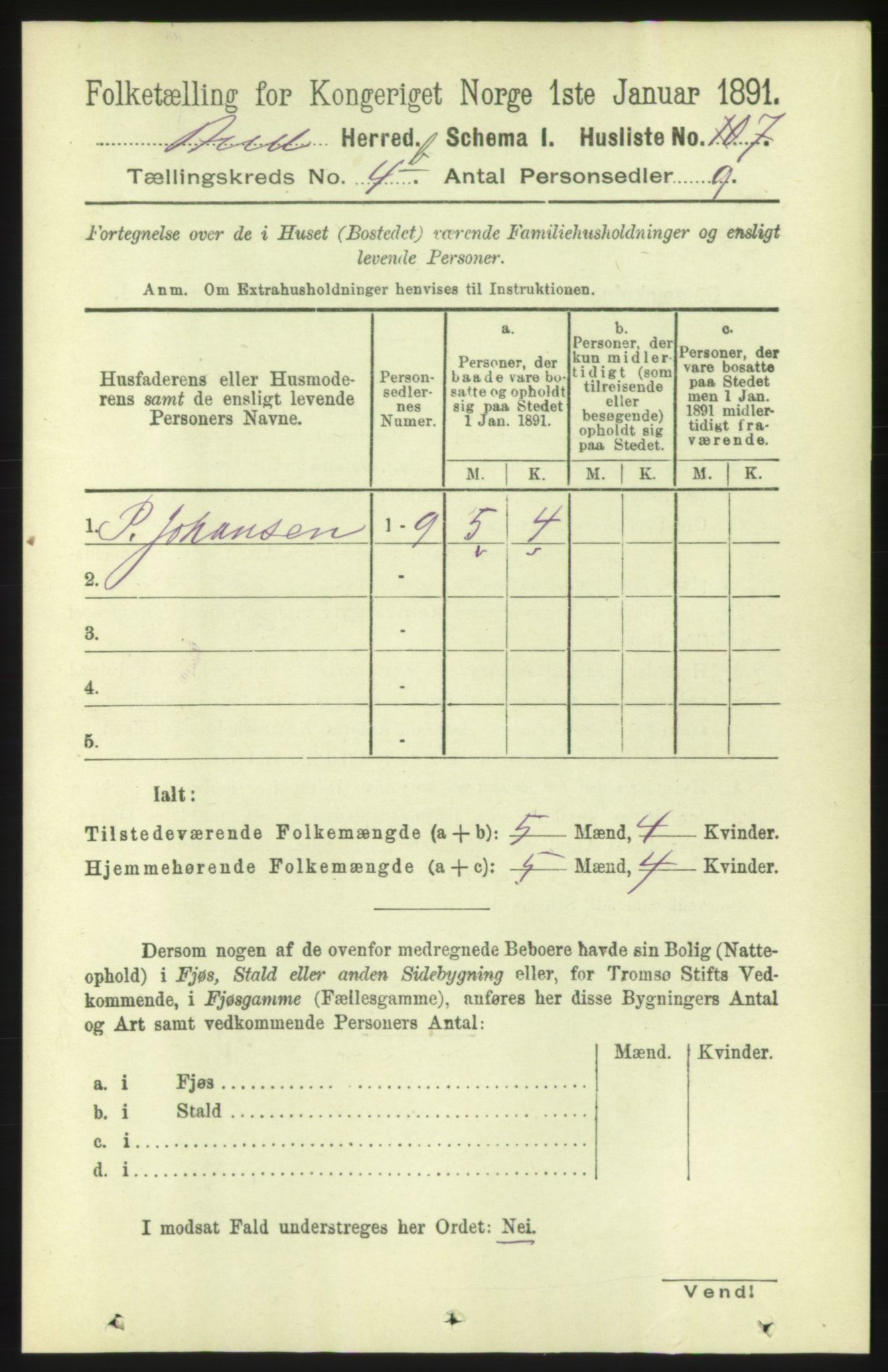 RA, 1891 census for 1549 Bud, 1891, p. 2781