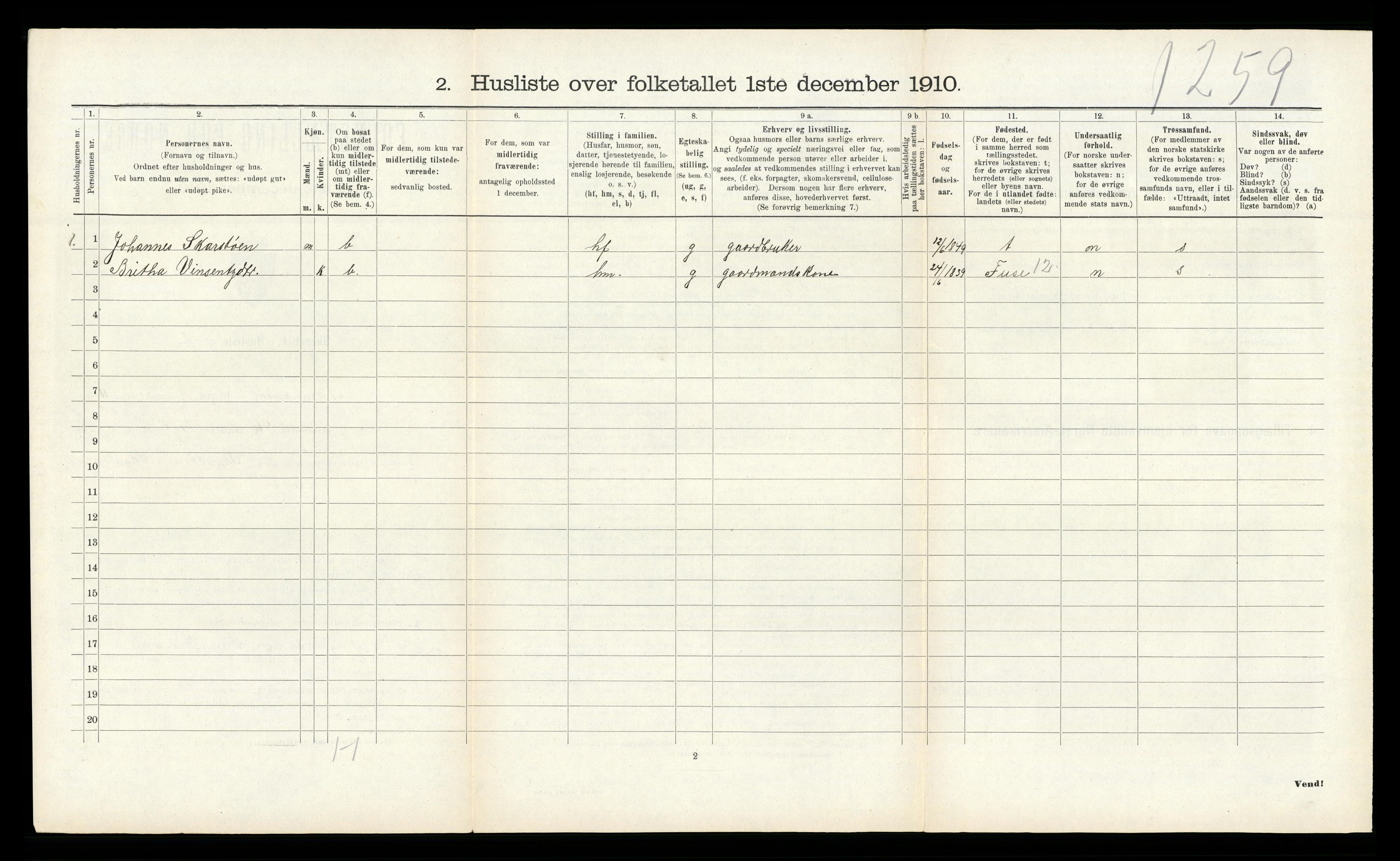 RA, 1910 census for Samnanger, 1910, p. 166