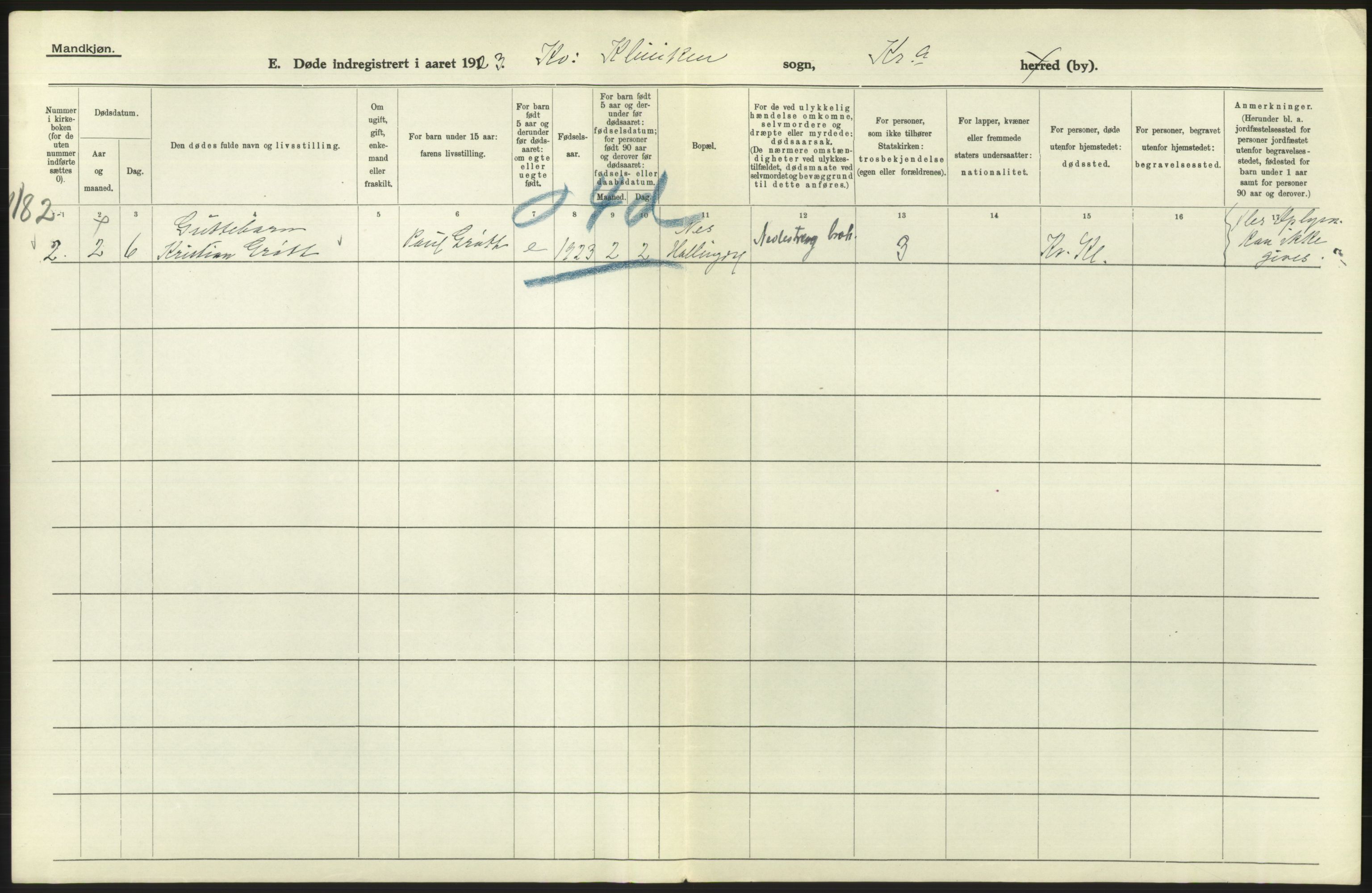 Statistisk sentralbyrå, Sosiodemografiske emner, Befolkning, AV/RA-S-2228/D/Df/Dfc/Dfcc/L0010: Kristiania: Døde, dødfødte, 1923, p. 626