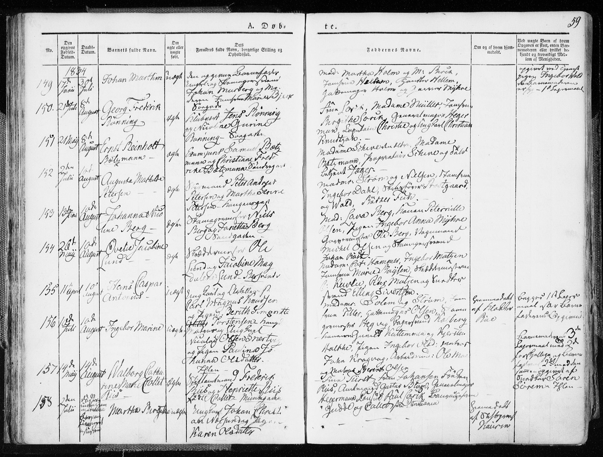 Ministerialprotokoller, klokkerbøker og fødselsregistre - Sør-Trøndelag, SAT/A-1456/601/L0047: Parish register (official) no. 601A15, 1831-1839, p. 59