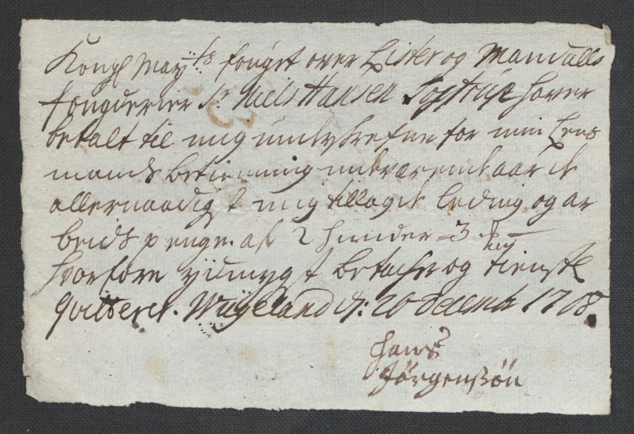 Rentekammeret inntil 1814, Reviderte regnskaper, Fogderegnskap, RA/EA-4092/R43/L2552: Fogderegnskap Lista og Mandal, 1705-1709, p. 121