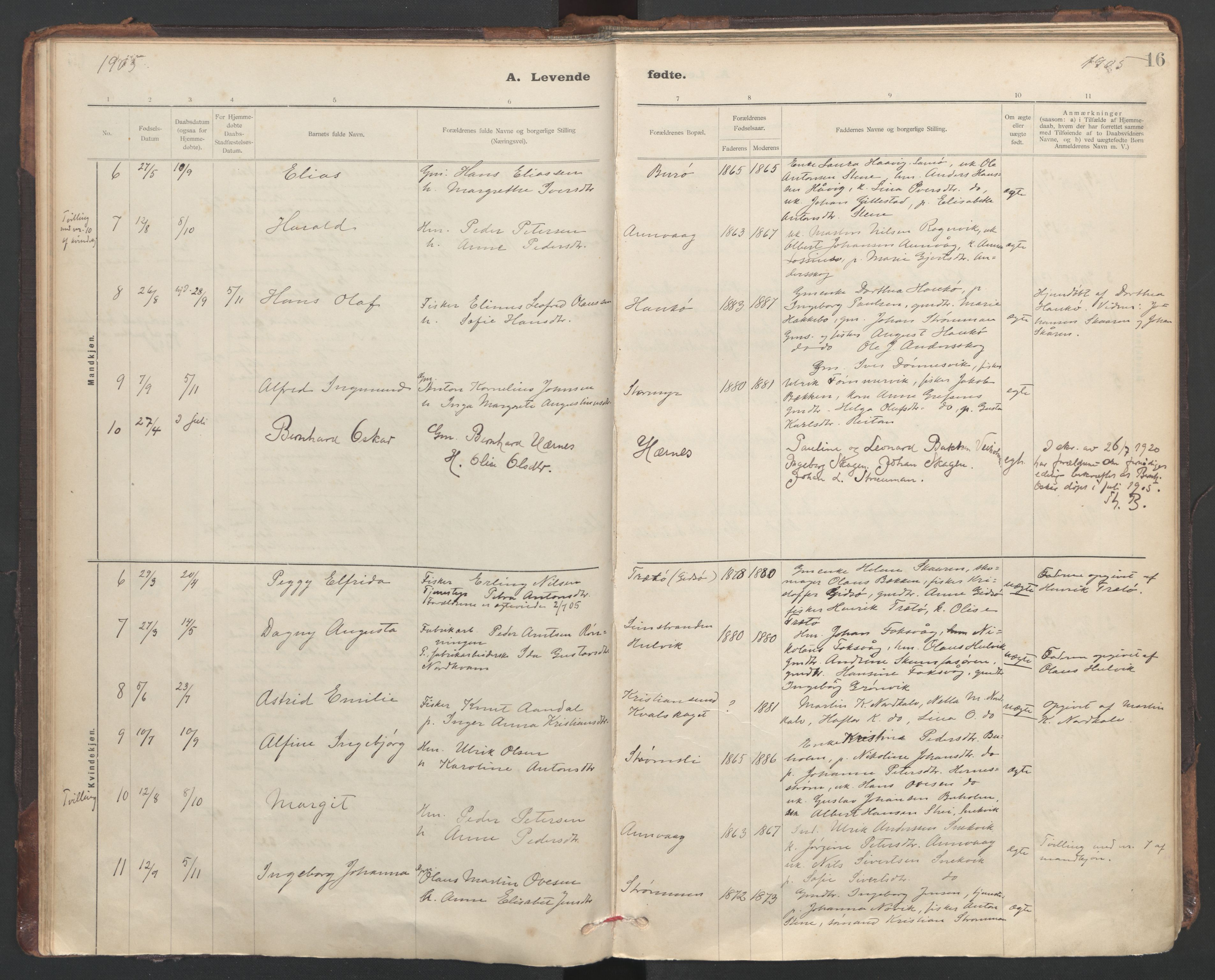 Ministerialprotokoller, klokkerbøker og fødselsregistre - Sør-Trøndelag, SAT/A-1456/635/L0552: Parish register (official) no. 635A02, 1899-1919, p. 16