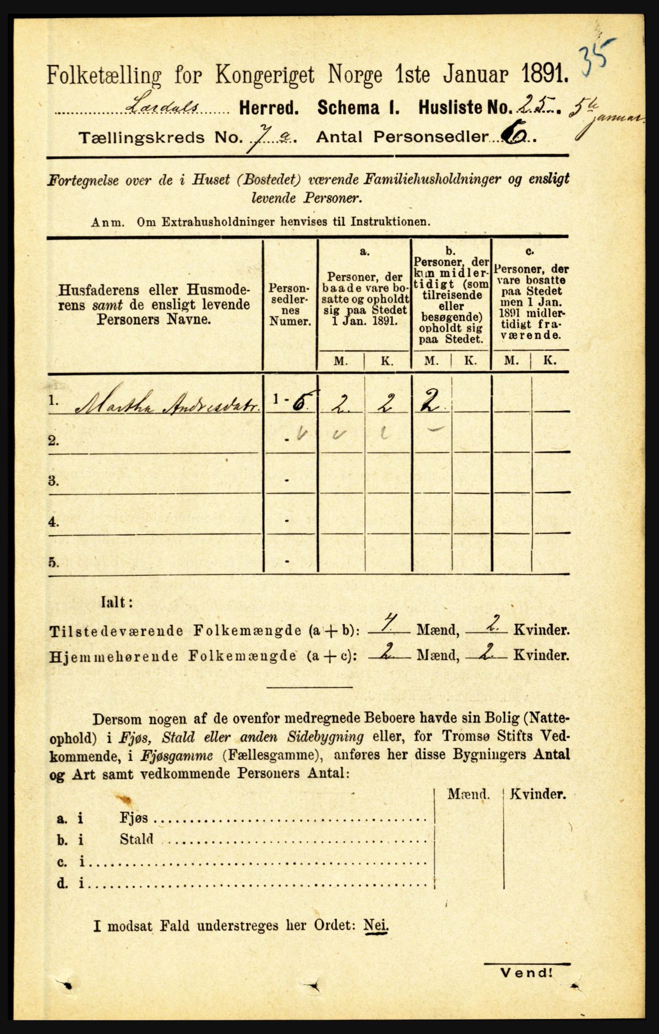 RA, 1891 census for 1422 Lærdal, 1891, p. 773