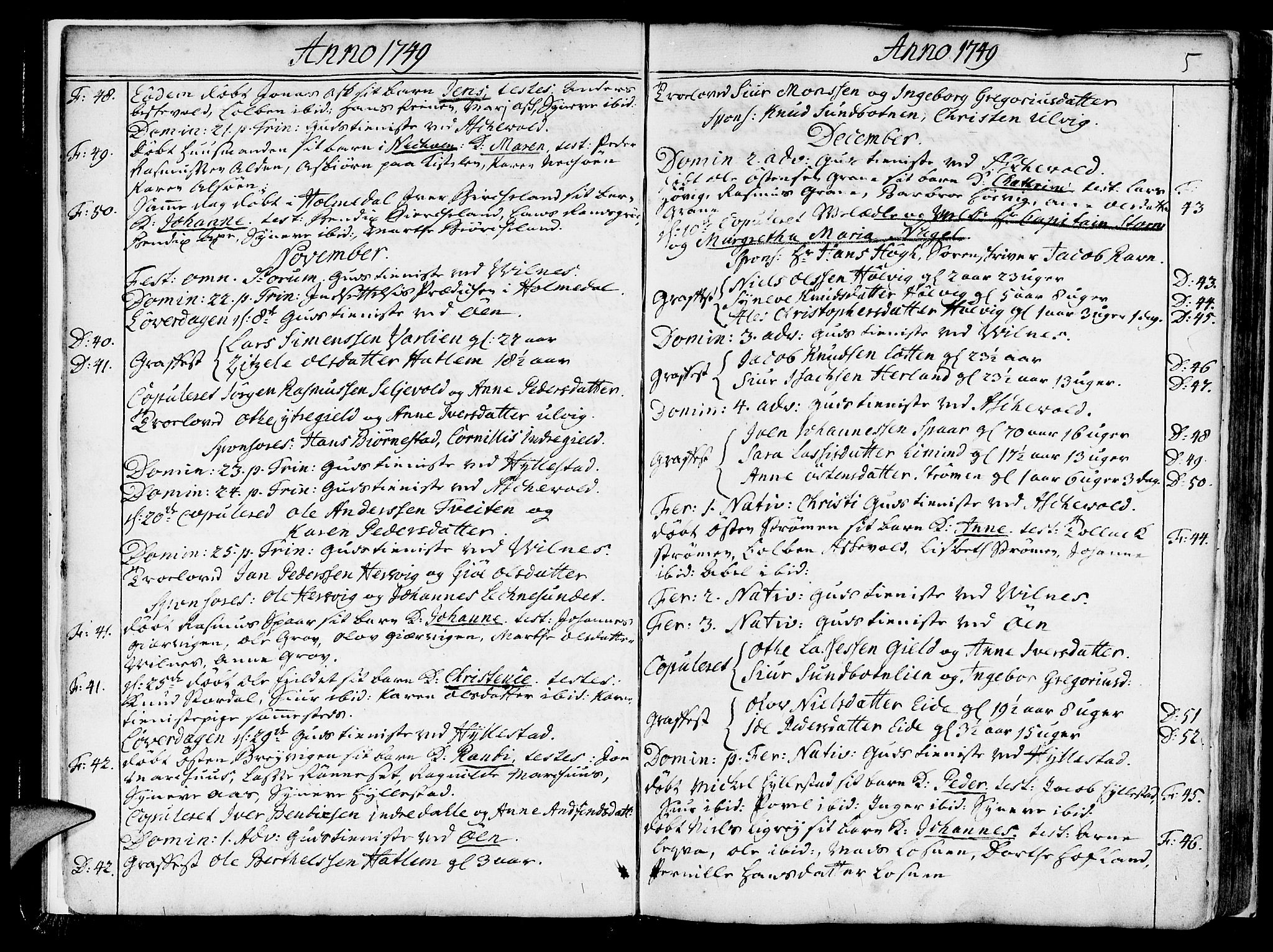 Askvoll sokneprestembete, SAB/A-79501/H/Haa/Haaa/L0008: Parish register (official) no. A 8, 1749-1775, p. 5