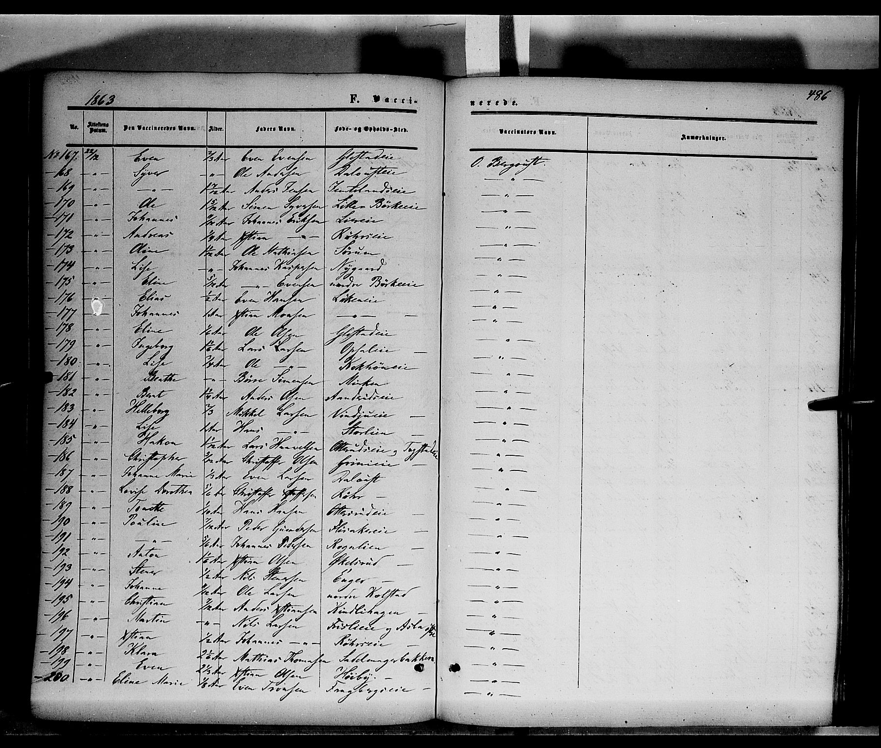 Ringsaker prestekontor, AV/SAH-PREST-014/K/Ka/L0010: Parish register (official) no. 10, 1861-1869, p. 486