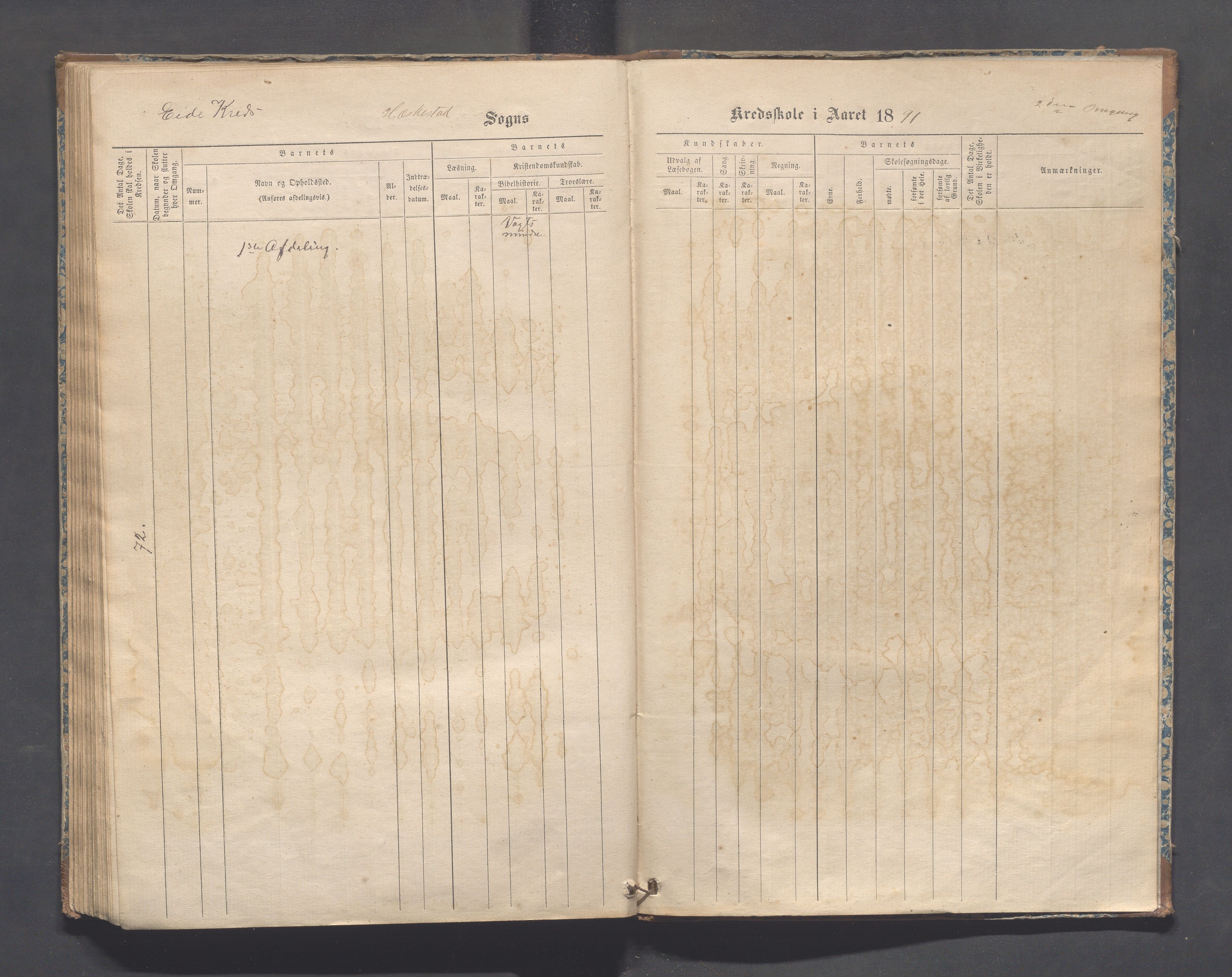 Heskestad kommune - Refsland skolekrets, IKAR/K-101746/H/L0001: Skoleprotokoll - Refsland og Eide, 1870-1892, p. 96