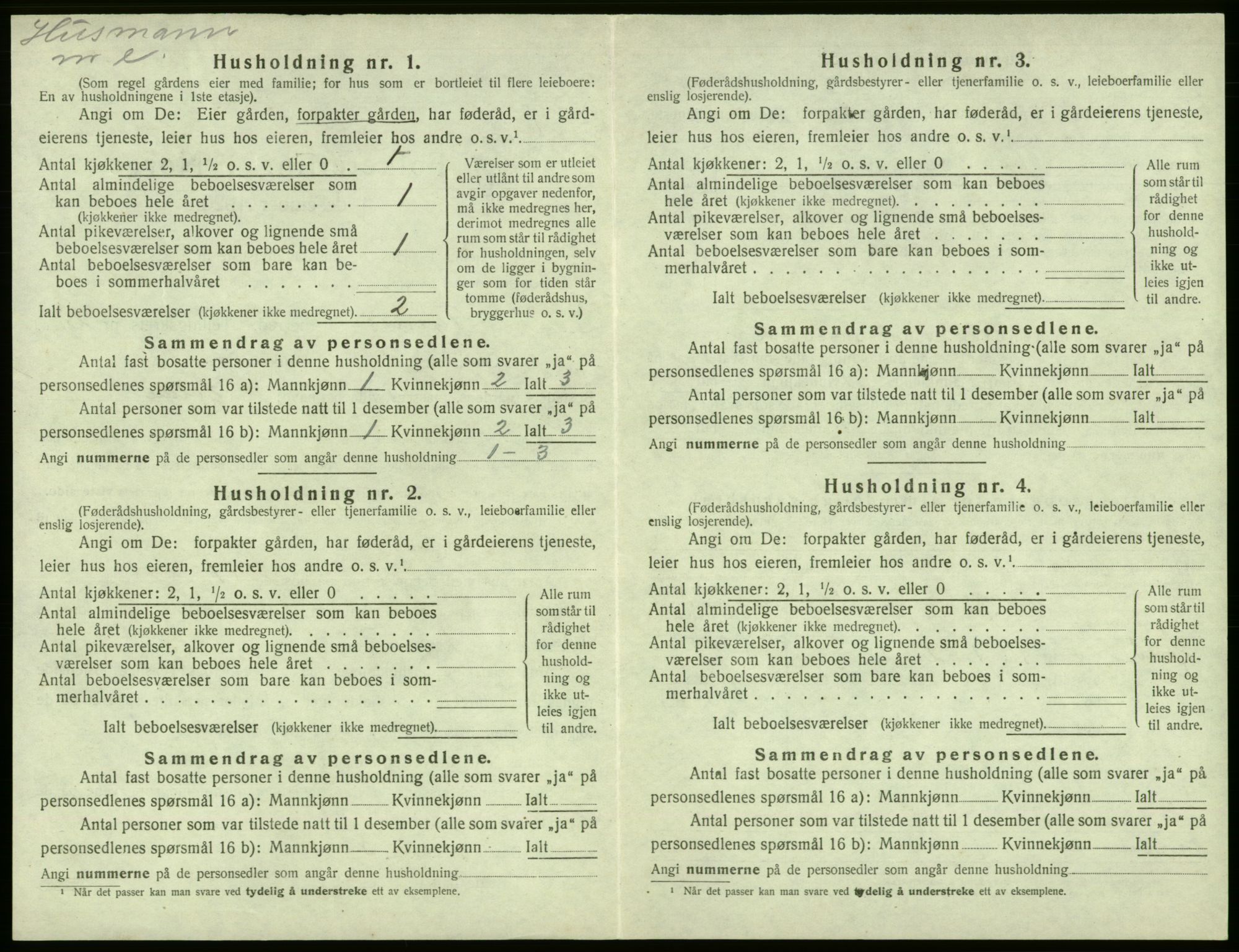 SAB, 1920 census for Tysnes, 1920, p. 160