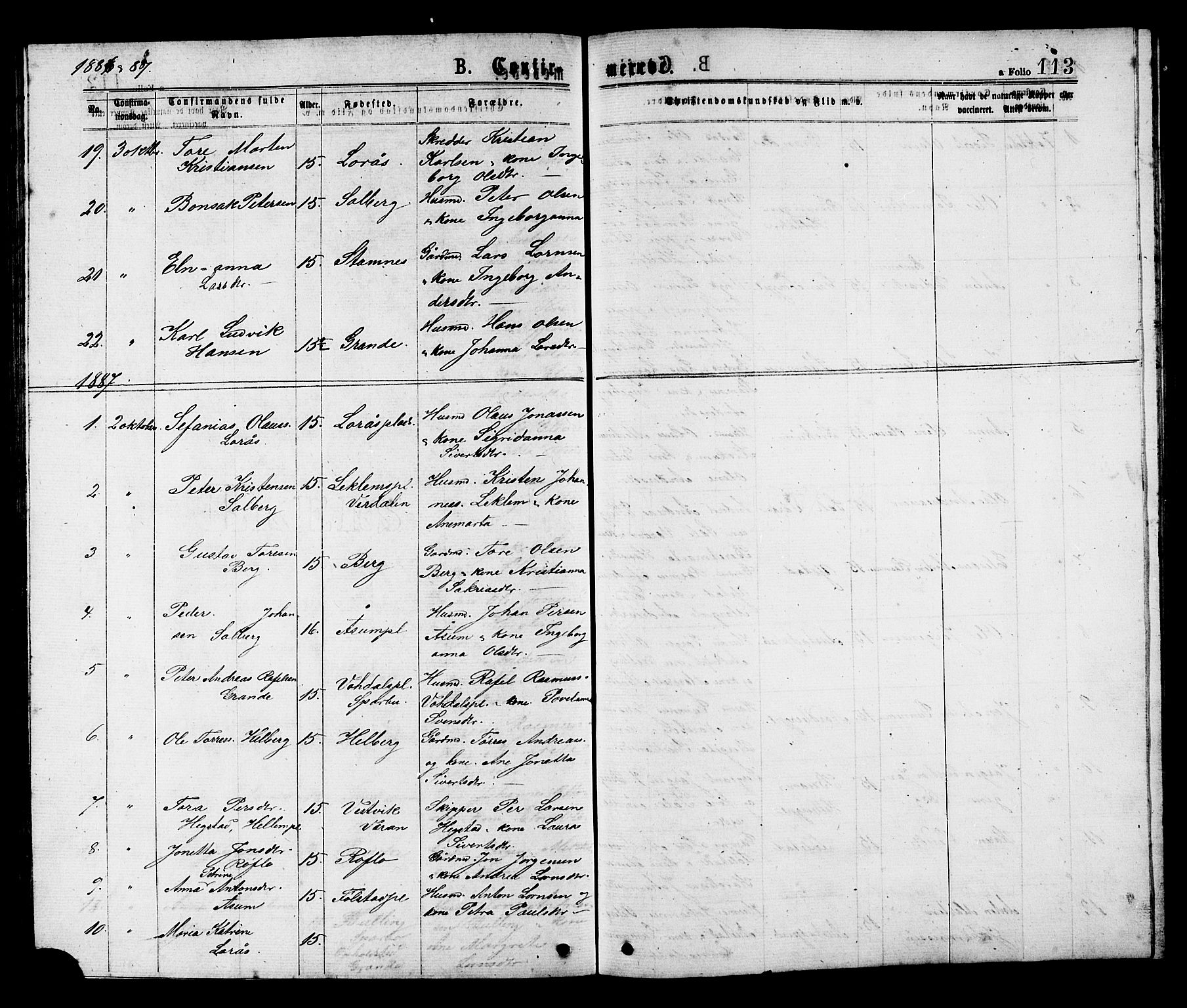 Ministerialprotokoller, klokkerbøker og fødselsregistre - Nord-Trøndelag, AV/SAT-A-1458/731/L0311: Parish register (copy) no. 731C02, 1875-1911, p. 113