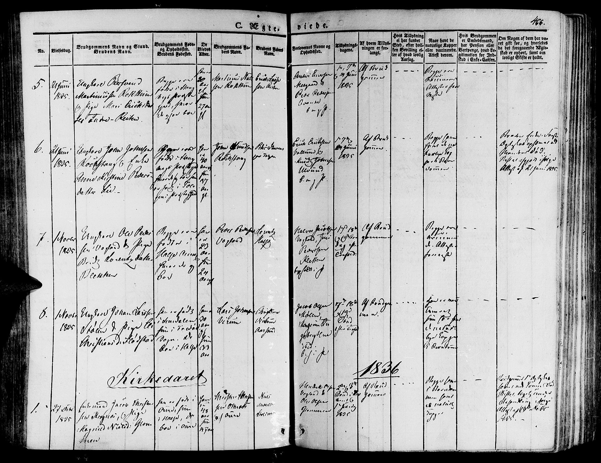 Ministerialprotokoller, klokkerbøker og fødselsregistre - Møre og Romsdal, AV/SAT-A-1454/592/L1025: Parish register (official) no. 592A03 /2, 1831-1849, p. 466