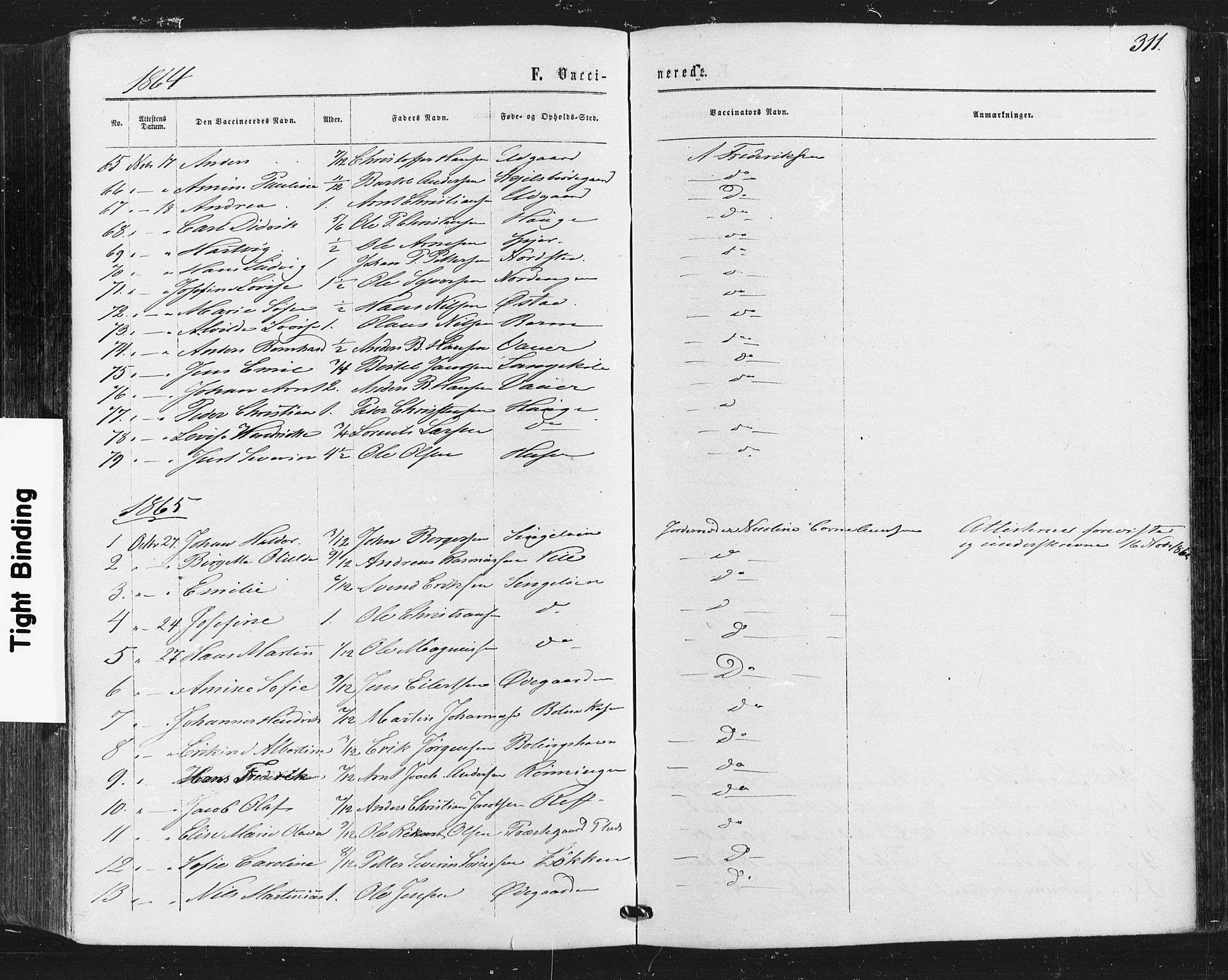 Hvaler prestekontor Kirkebøker, SAO/A-2001/F/Fa/L0007: Parish register (official) no. I 7, 1864-1878, p. 311