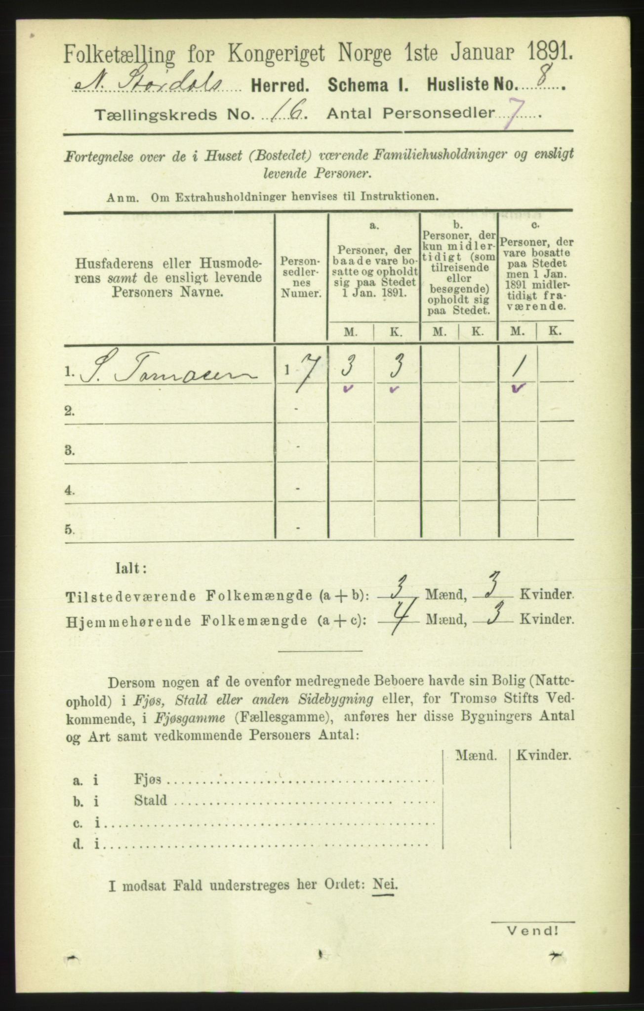 RA, 1891 census for 1714 Nedre Stjørdal, 1891, p. 7462