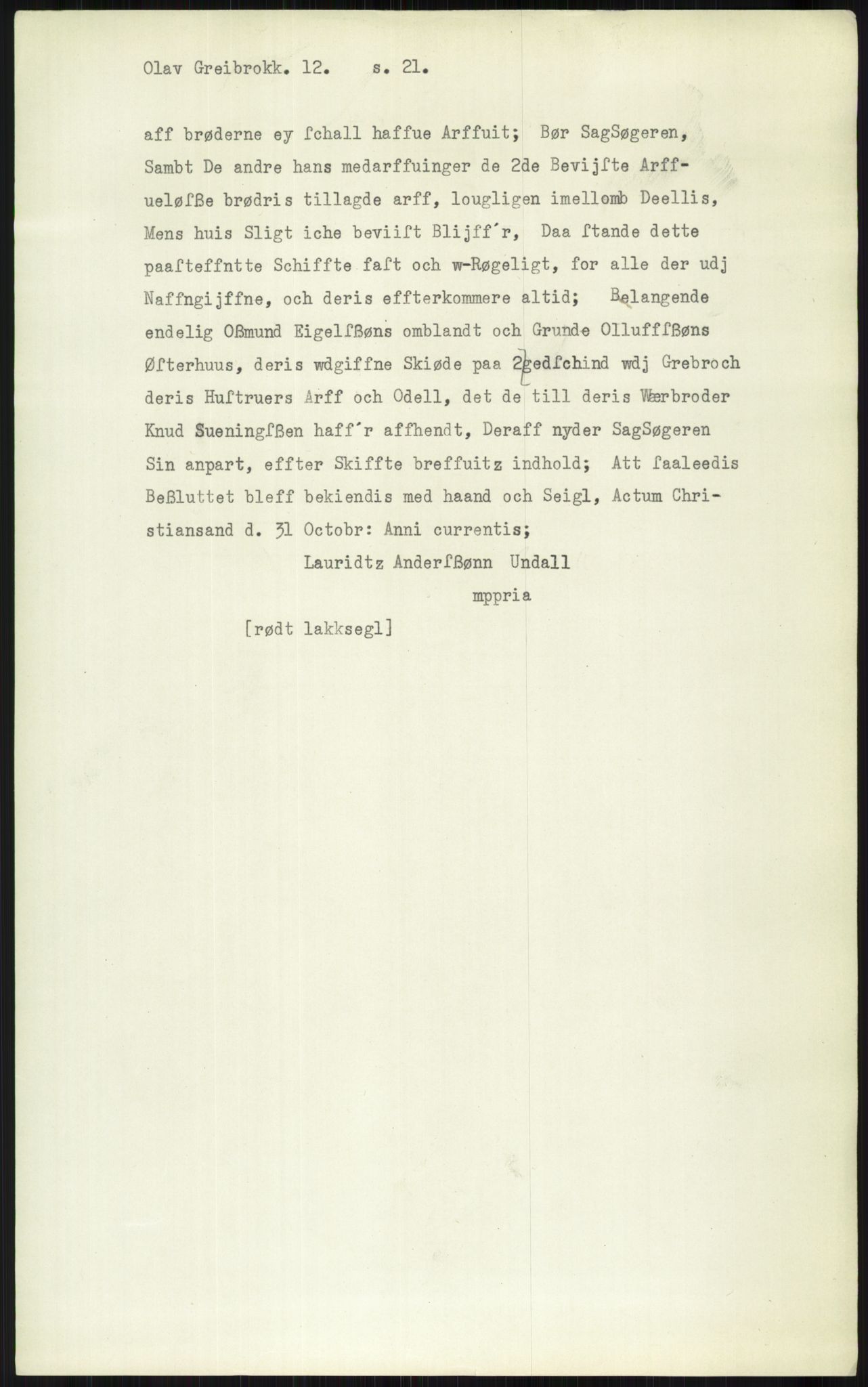 Samlinger til kildeutgivelse, Diplomavskriftsamlingen, AV/RA-EA-4053/H/Ha, p. 1515