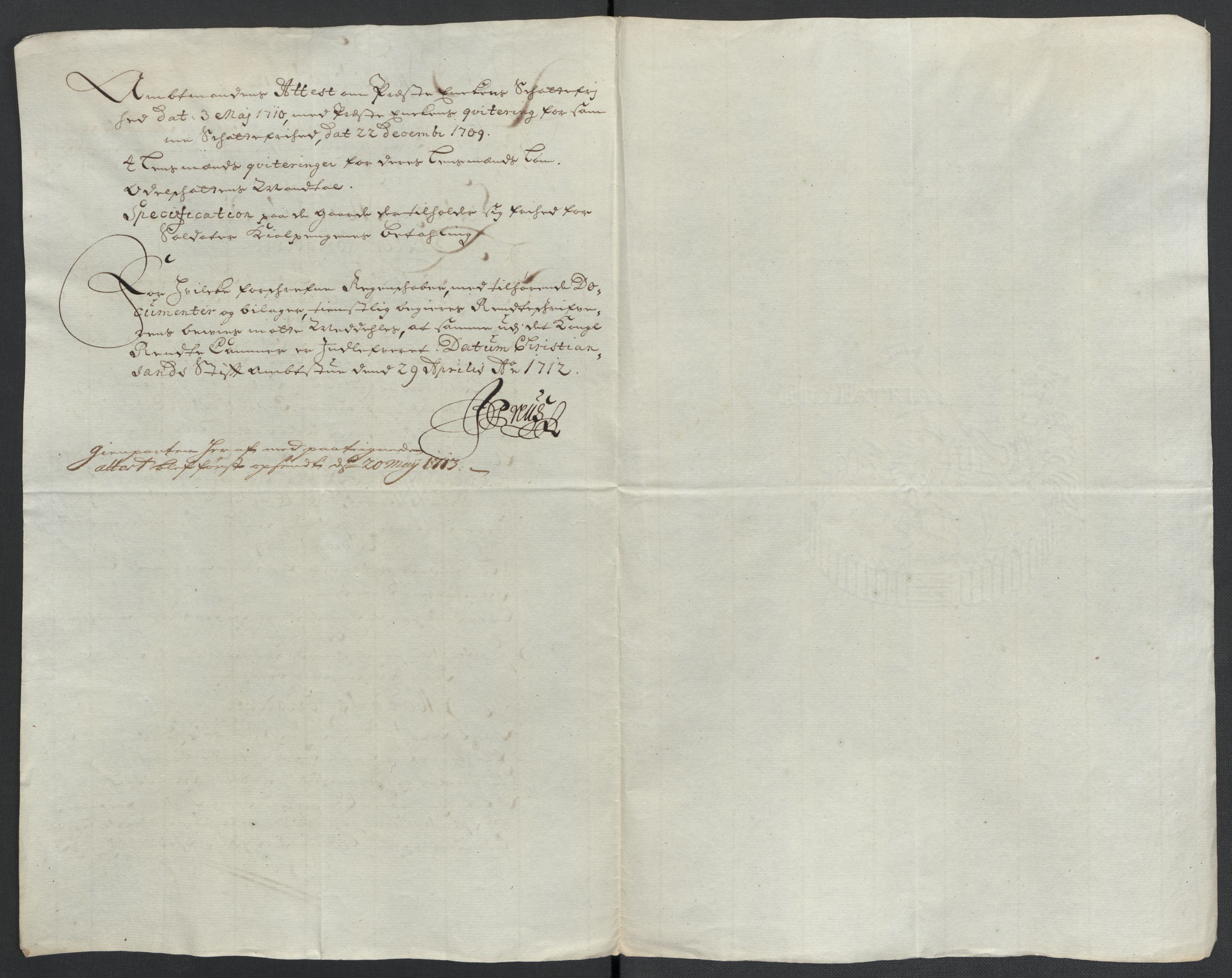 Rentekammeret inntil 1814, Reviderte regnskaper, Fogderegnskap, RA/EA-4092/R43/L2552: Fogderegnskap Lista og Mandal, 1705-1709, p. 349