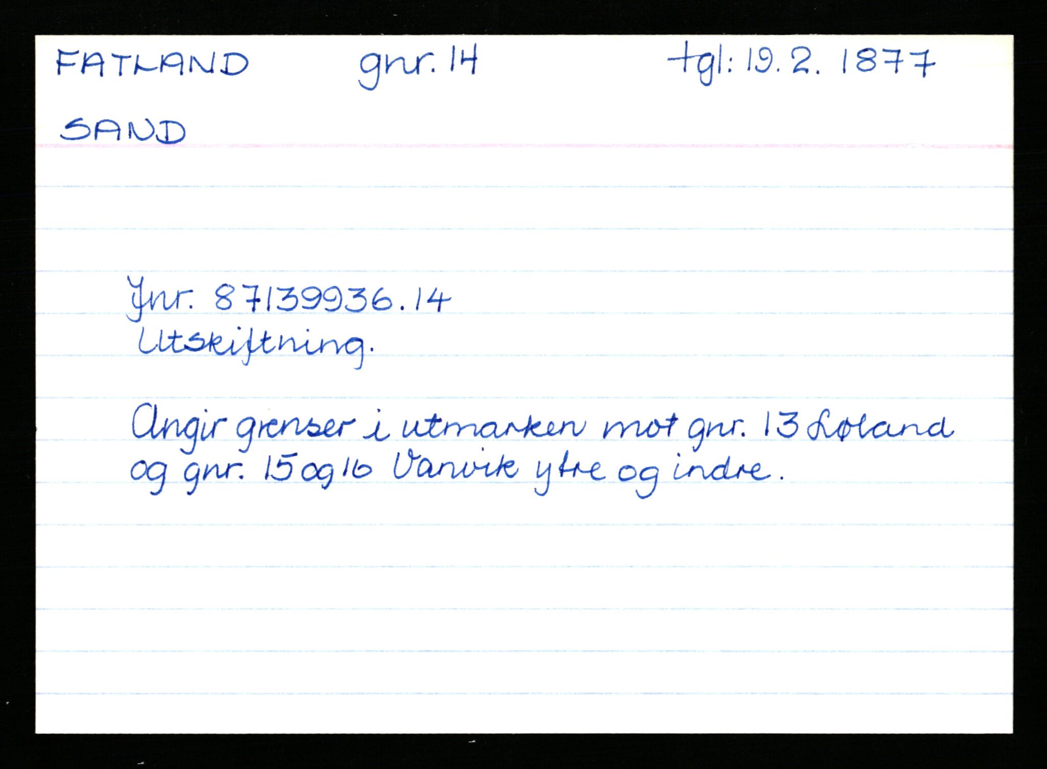 Statsarkivet i Stavanger, AV/SAST-A-101971/03/Y/Yk/L0009: Registerkort sortert etter gårdsnavn: Ersdal - Fikstveit, 1750-1930, p. 363