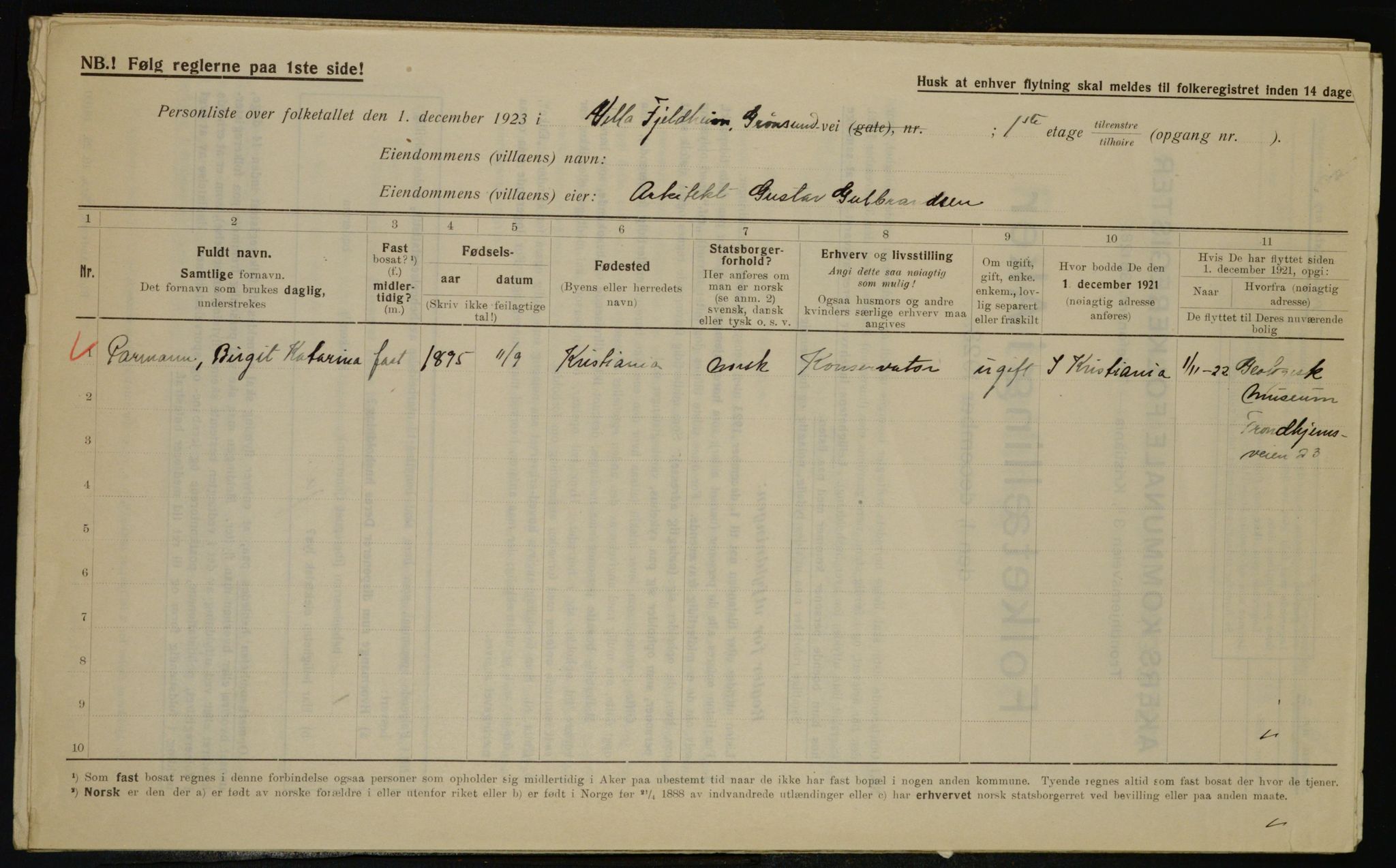 , Municipal Census 1923 for Aker, 1923, p. 39250