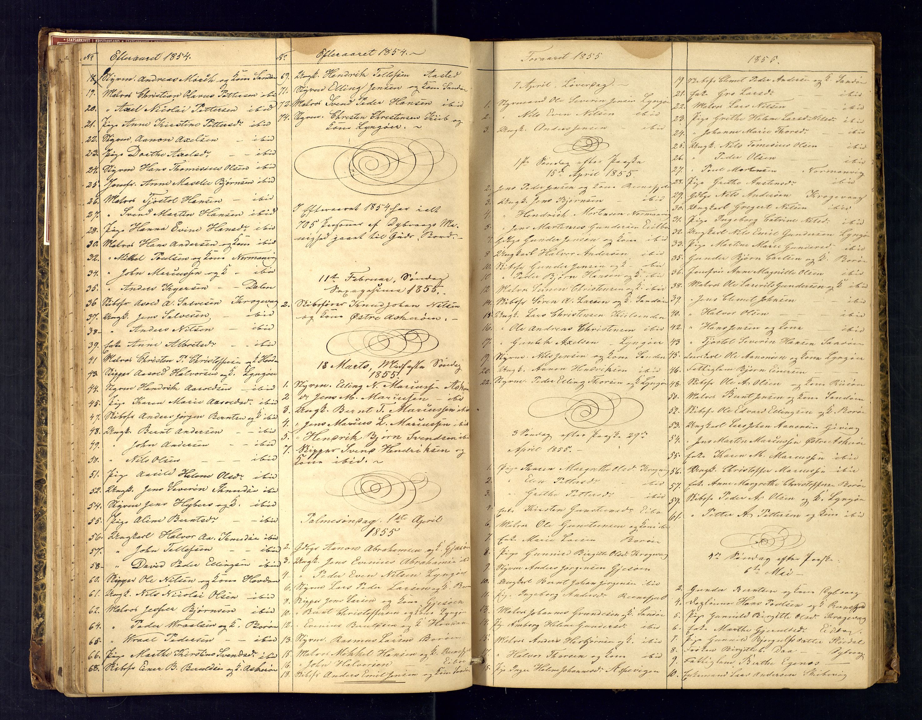 Dypvåg sokneprestkontor, SAK/1111-0007/F/Fc/Fca/L0003: Communicants register no. C-3, 1848-1865