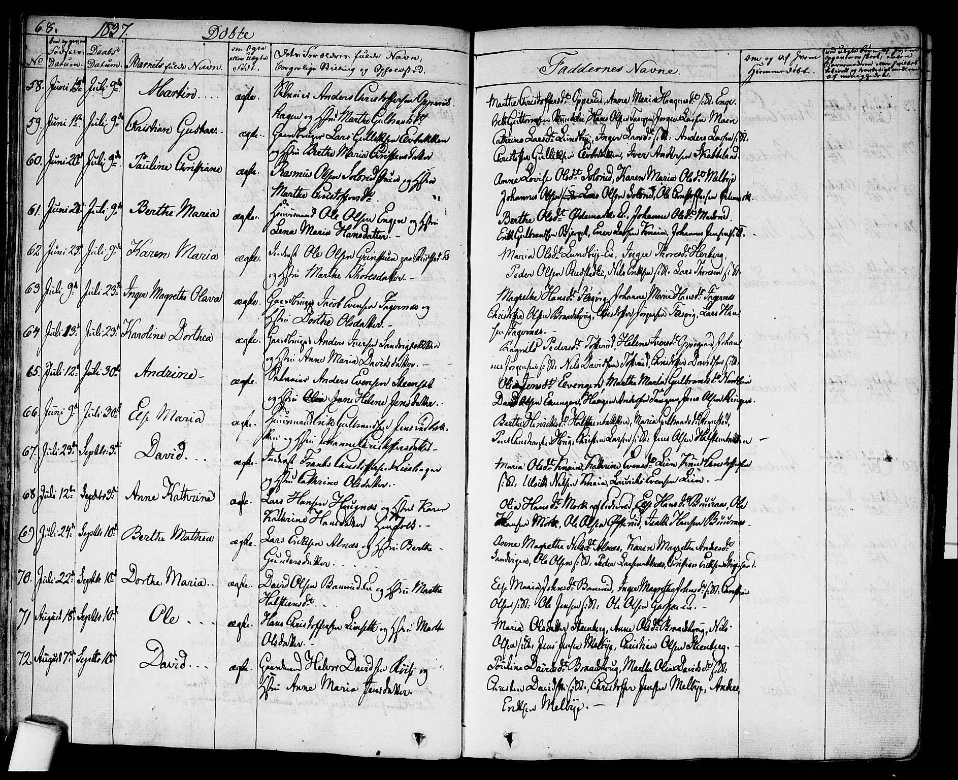 Hurdal prestekontor Kirkebøker, AV/SAO-A-10889/F/Fa/L0004: Parish register (official) no. I 4, 1828-1845, p. 68