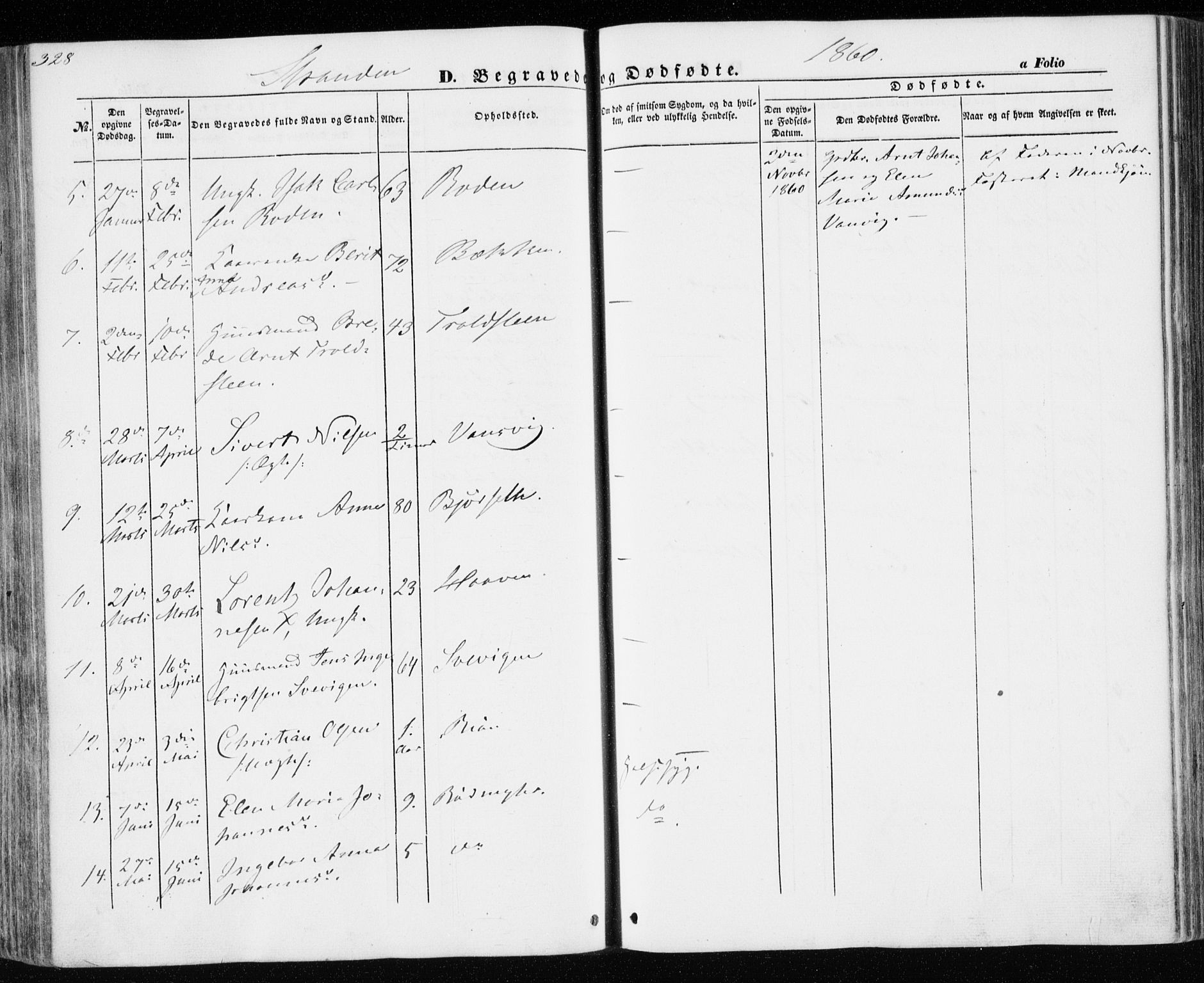 Ministerialprotokoller, klokkerbøker og fødselsregistre - Nord-Trøndelag, SAT/A-1458/701/L0008: Parish register (official) no. 701A08 /2, 1854-1863, p. 328