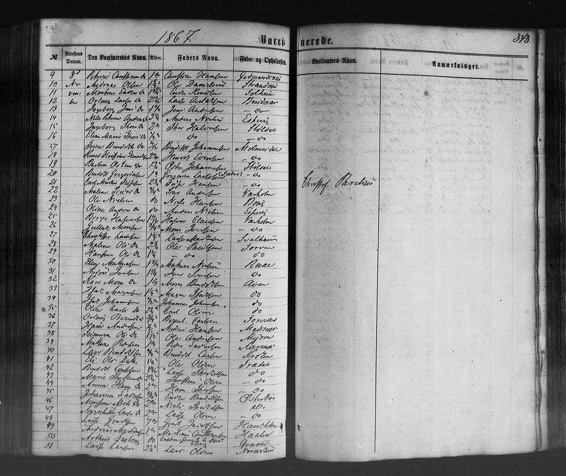 Lavik sokneprestembete, AV/SAB-A-80901: Parish register (official) no. A 4, 1864-1881, p. 343