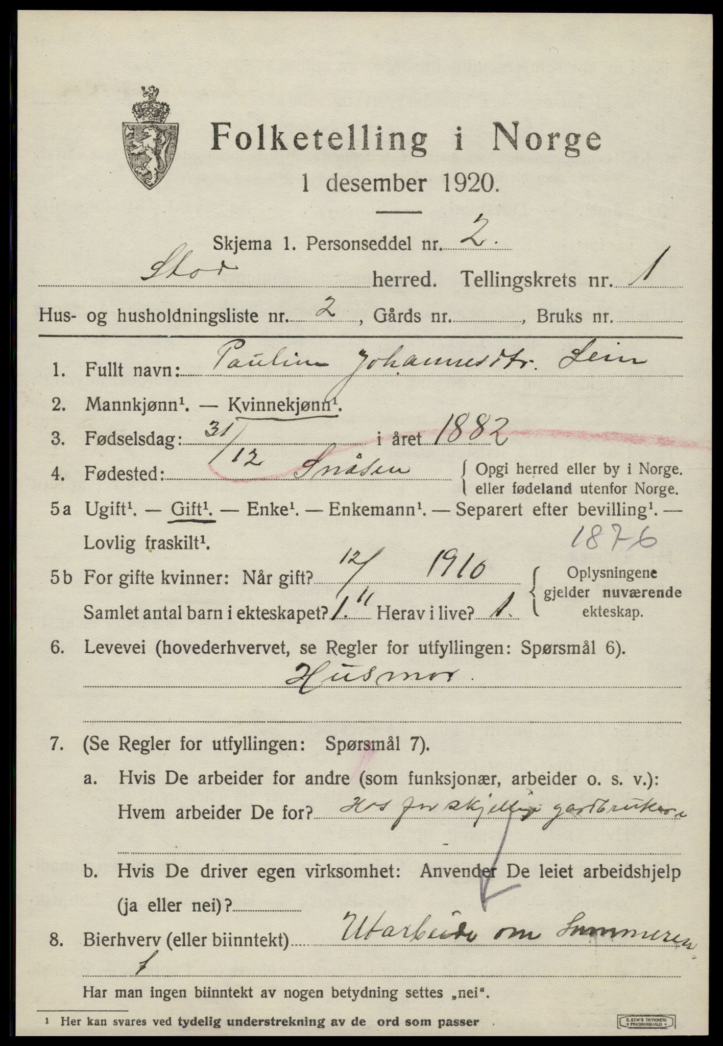 SAT, 1920 census for Stod, 1920, p. 428