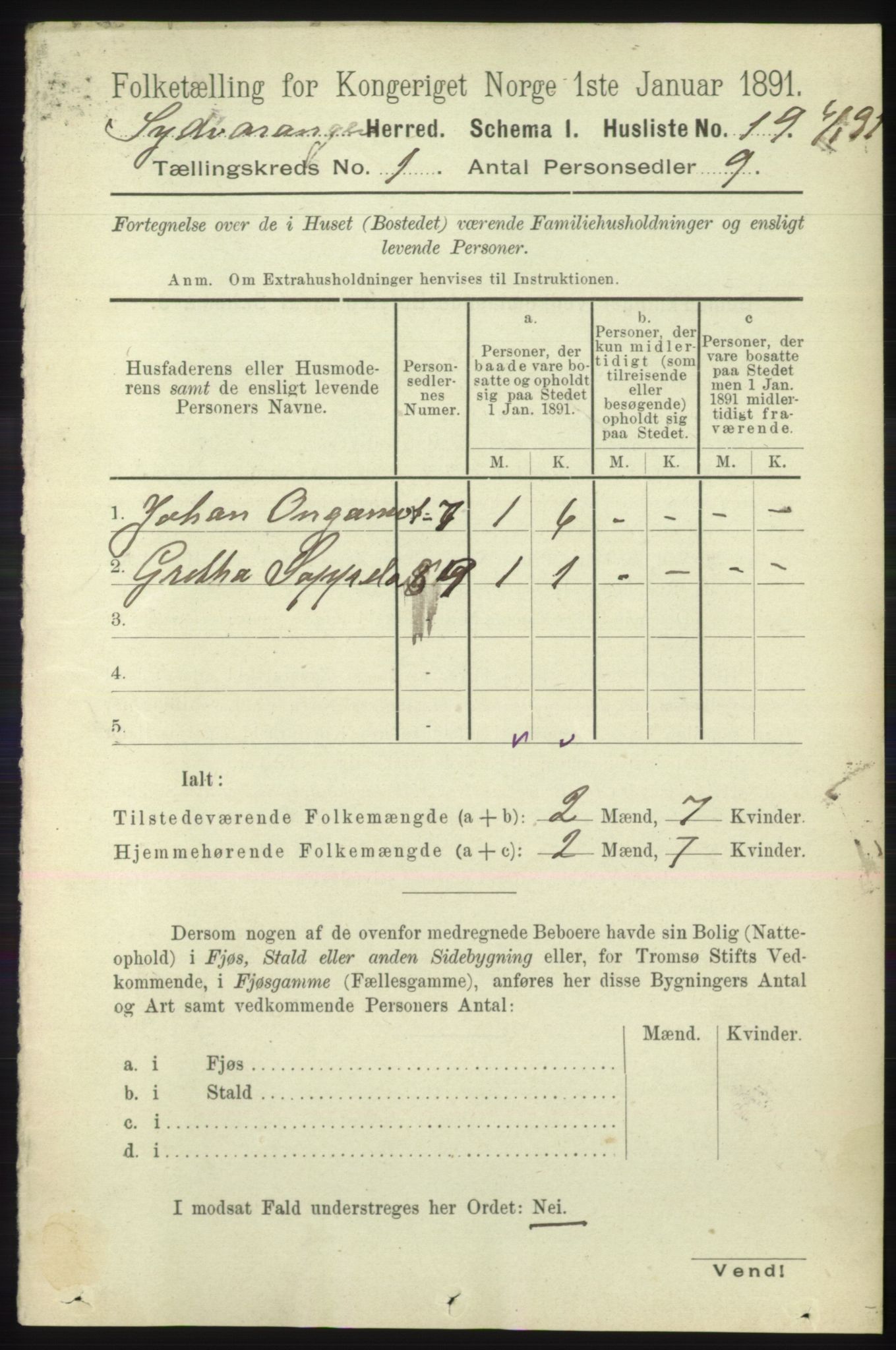 RA, 1891 census for 2030 Sør-Varanger, 1891, p. 39